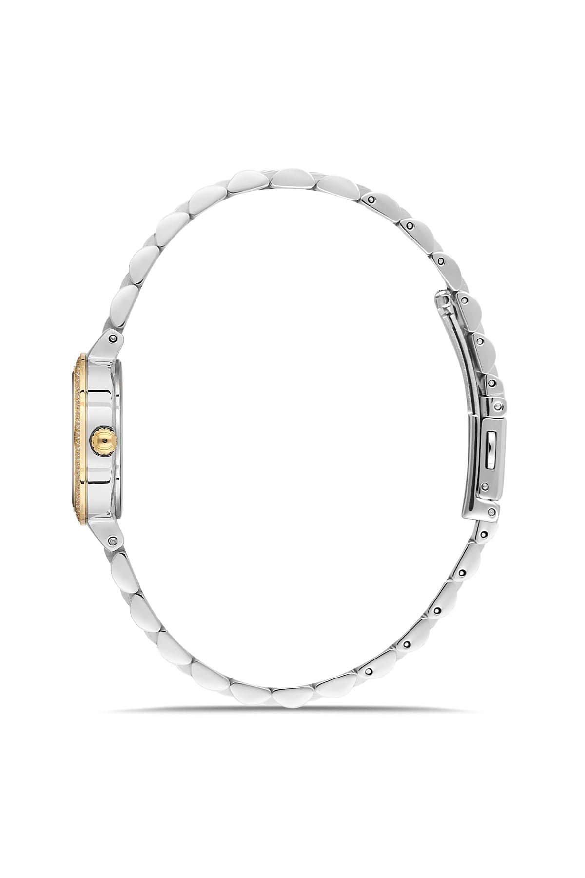 RMS Women's Silver Dial Gold & Silver Stone Detailed Stainless Steel Watch - RMS.1.AG2226.40