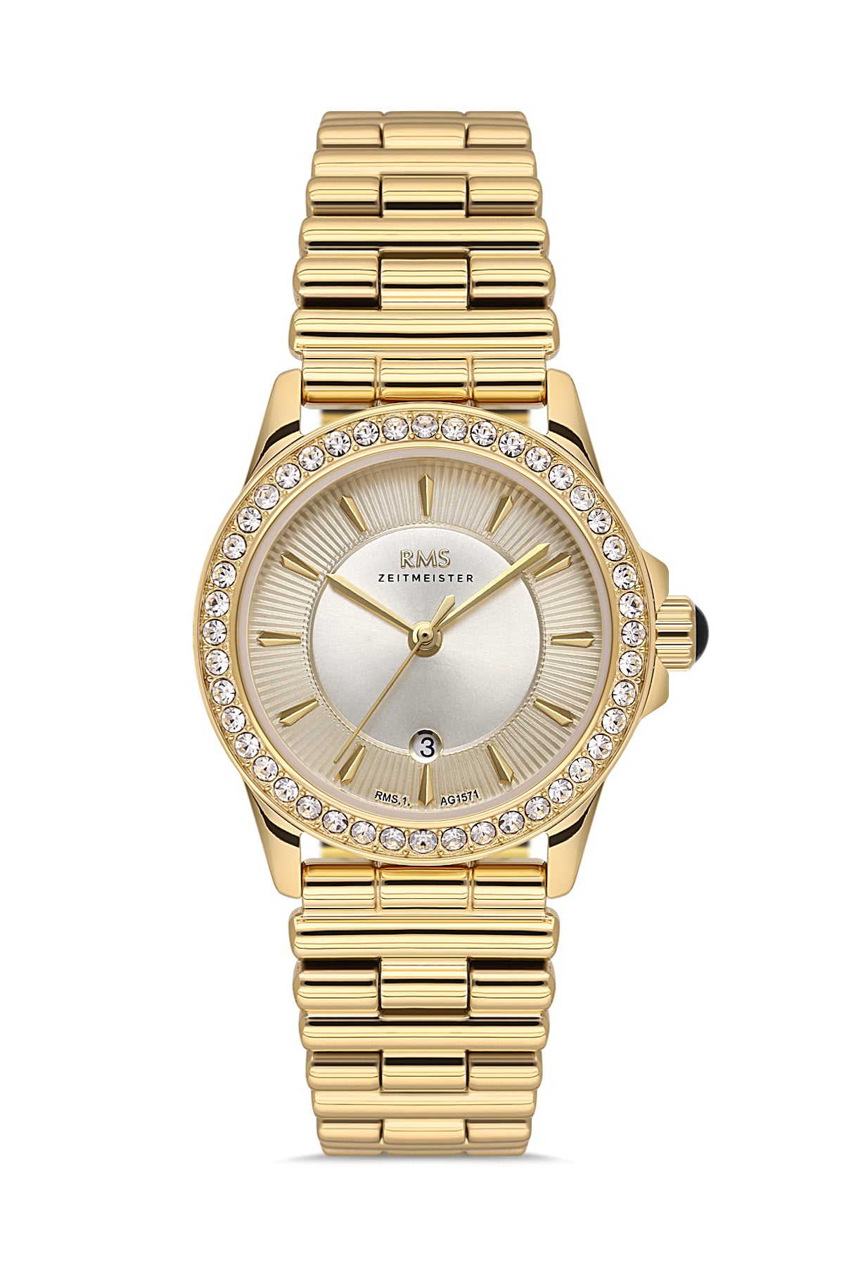 RMS Sarı Kadran Sarı Kaplamalı Kadın Kol Saati