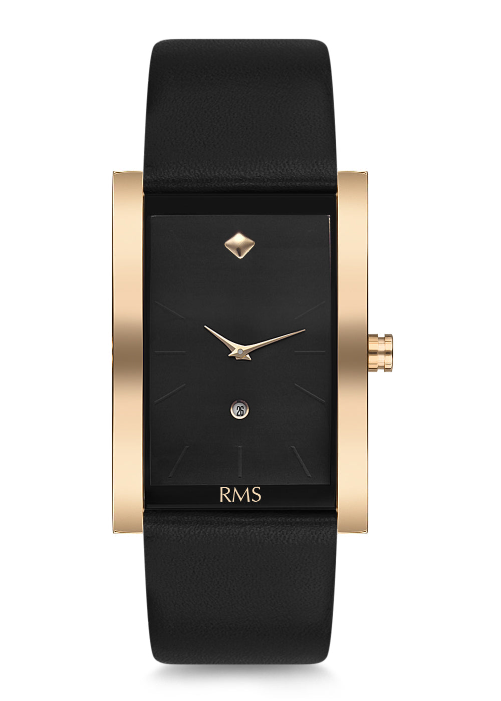 RMS Zeitmeister RMS.1.AG1116.02 men's watch with silver dial, silver case and genuine leather strap