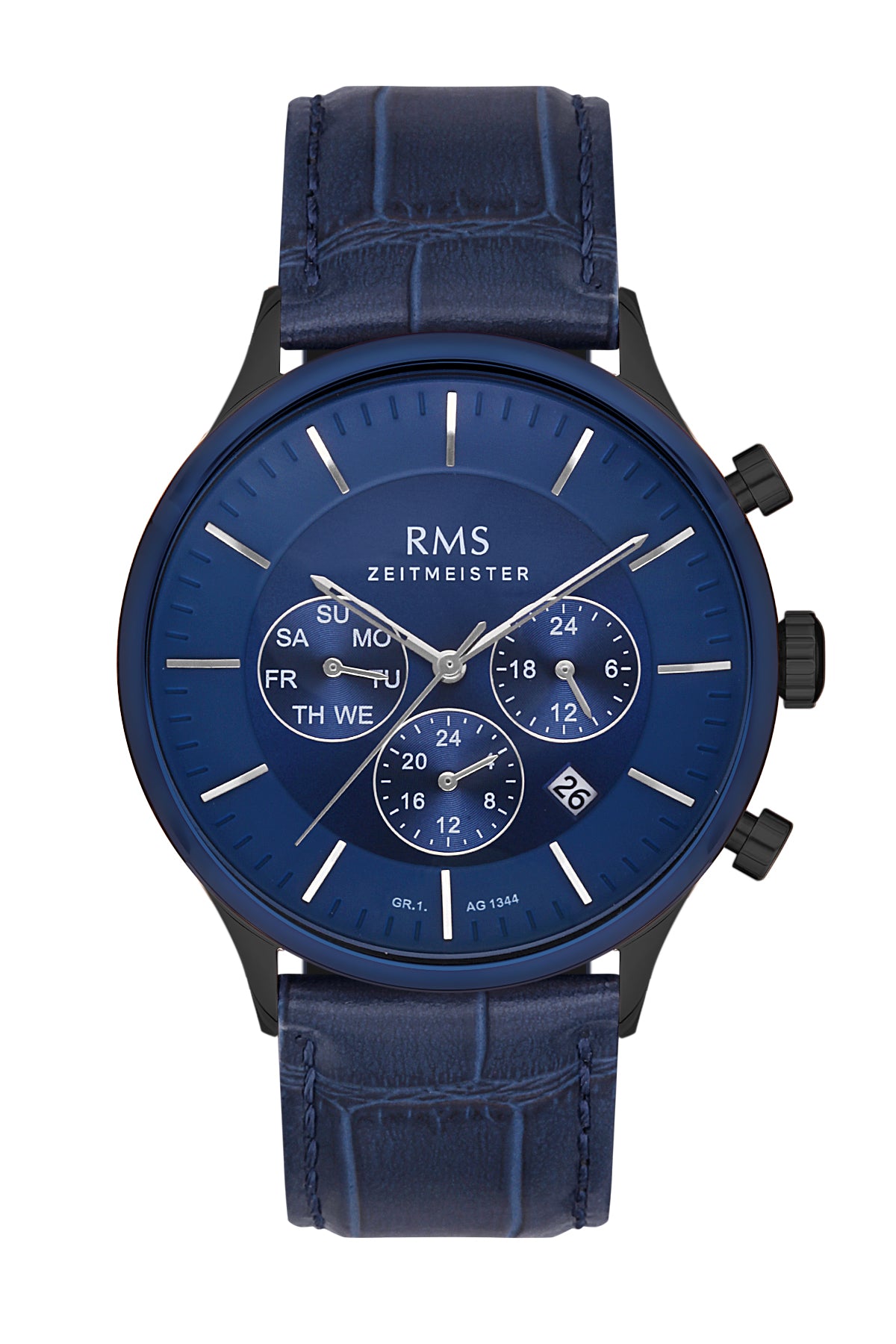 RMS Blue Dial Silver Blue Coated Men's Watch