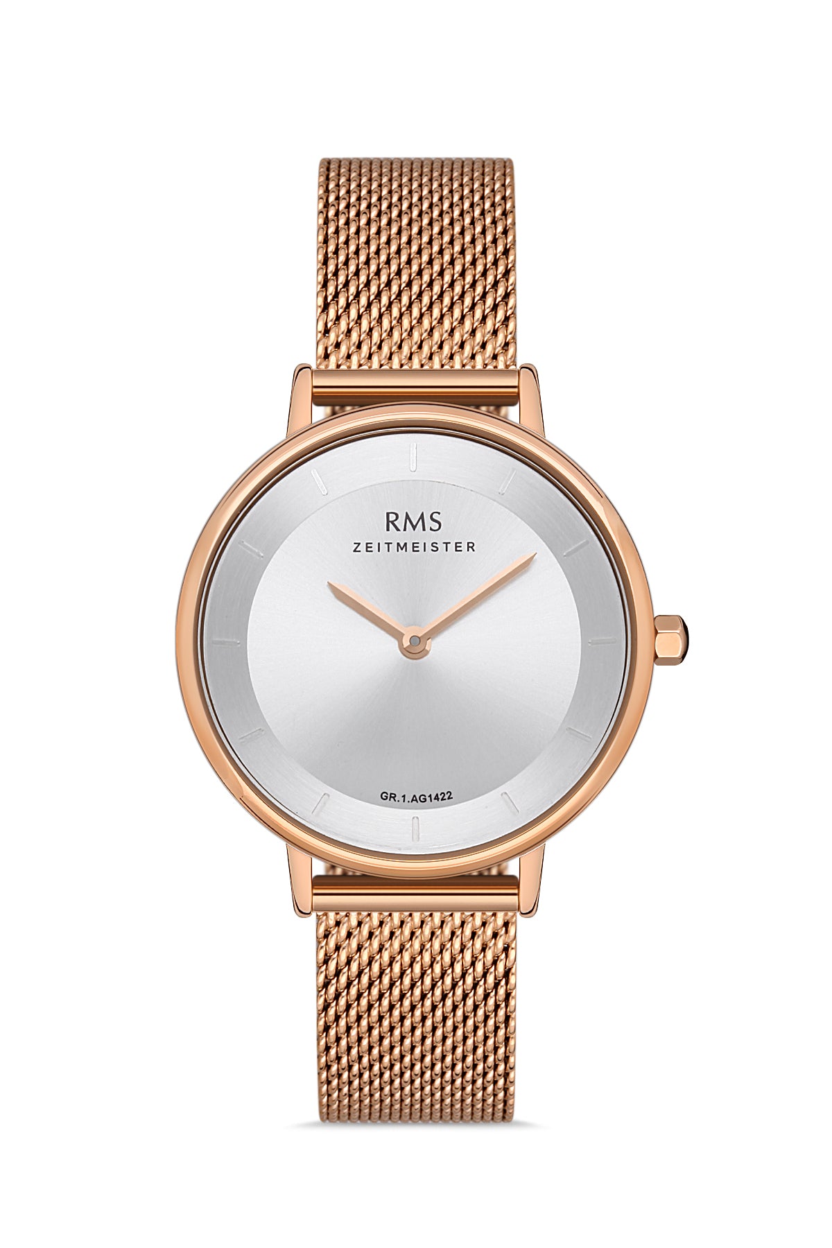 RMS Women's Watch with a Silver Dial and Rose Plating