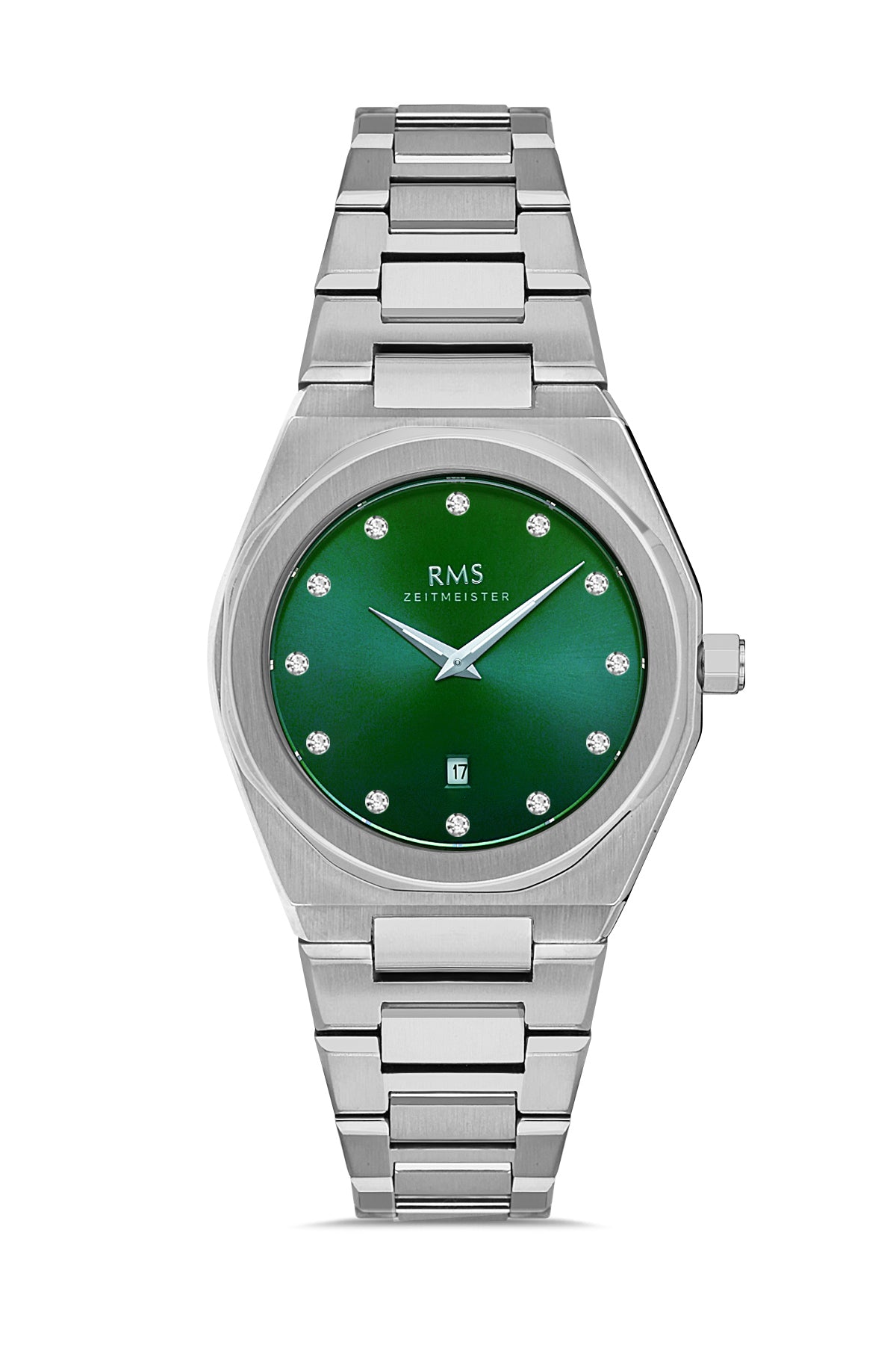 RMS Green Dial Silver Coated Women's Wristwatch