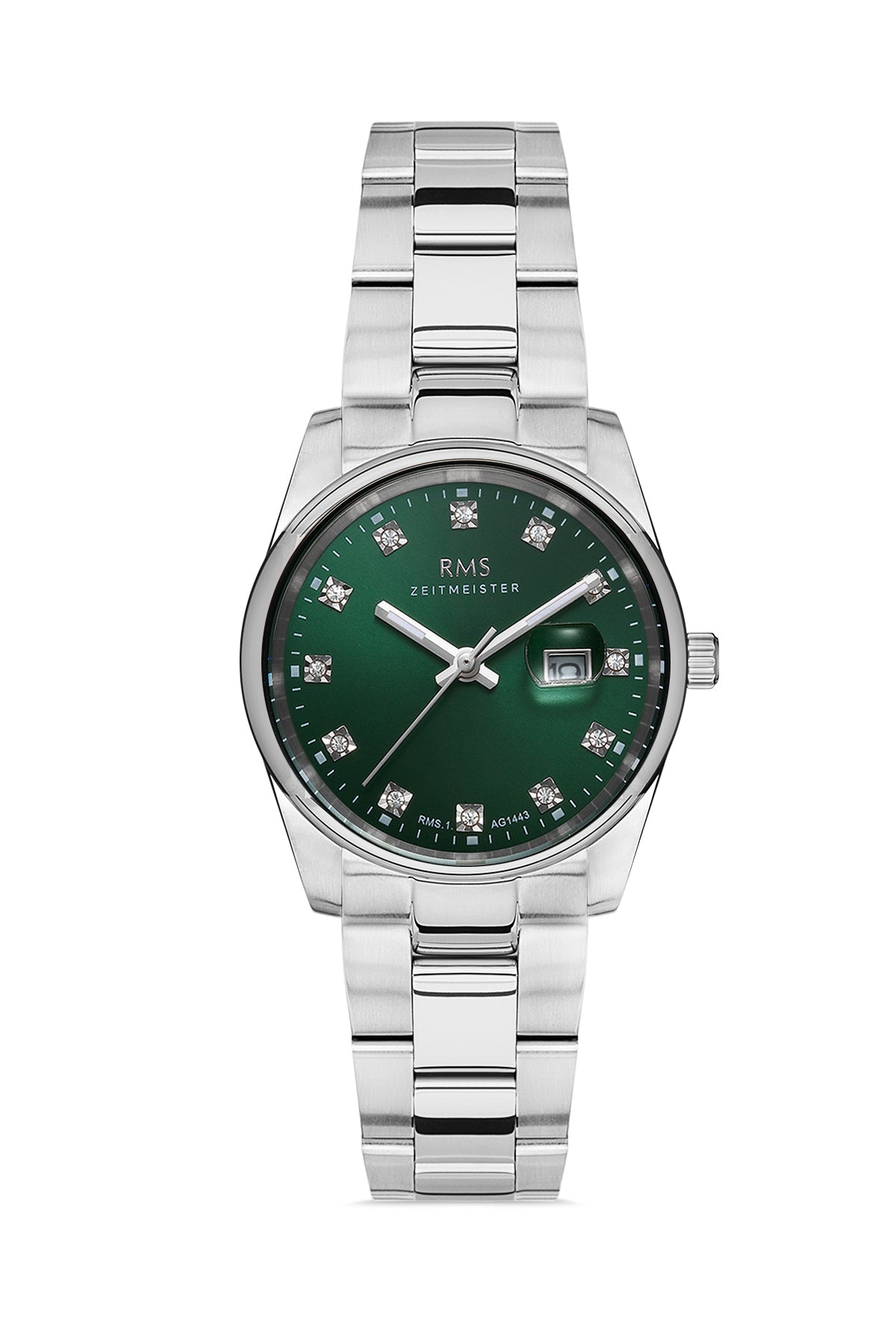 RMS Green Dial Silver Coated Women's Wristwatch