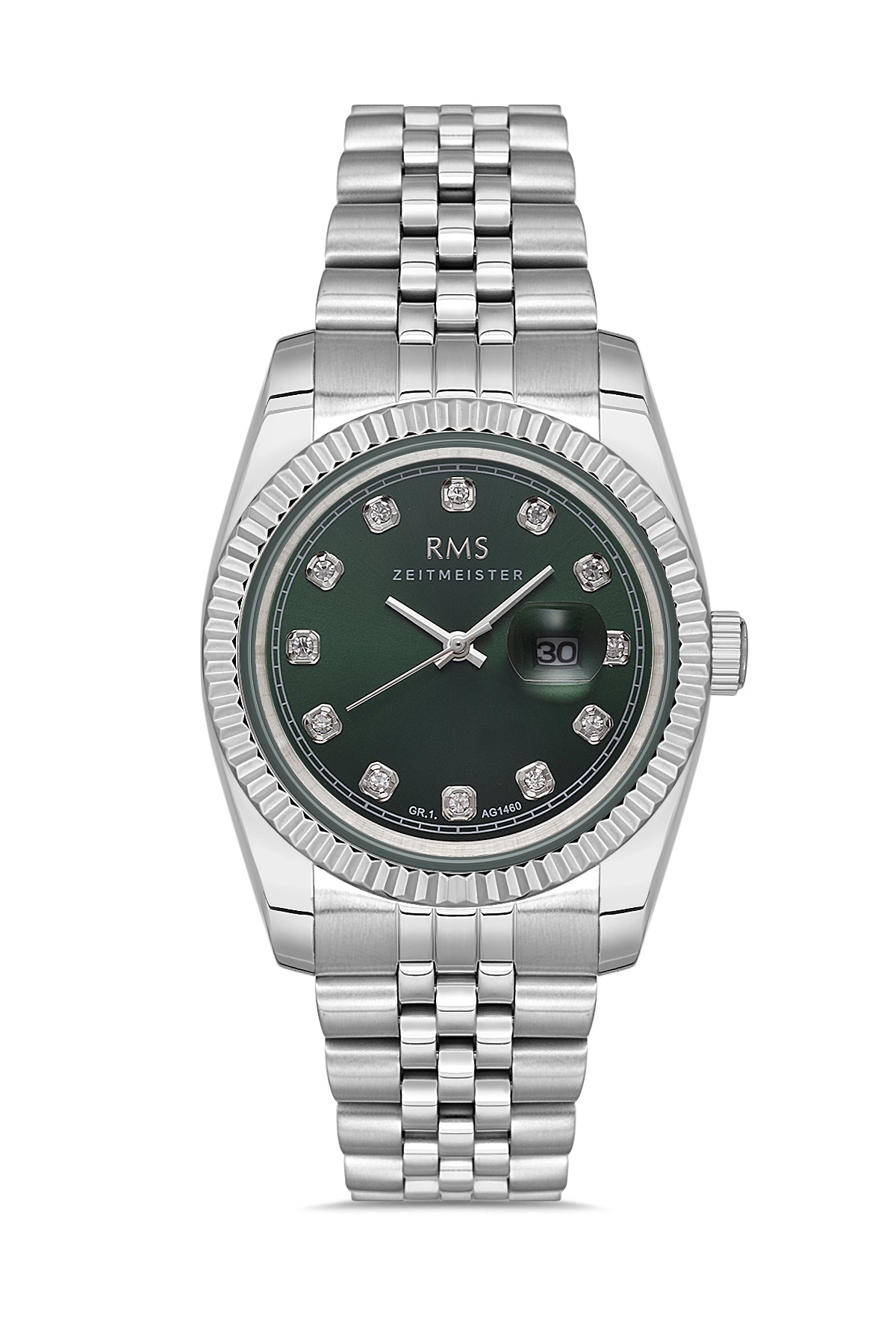 RMS Green Dial Silver Coated Women's Wristwatch