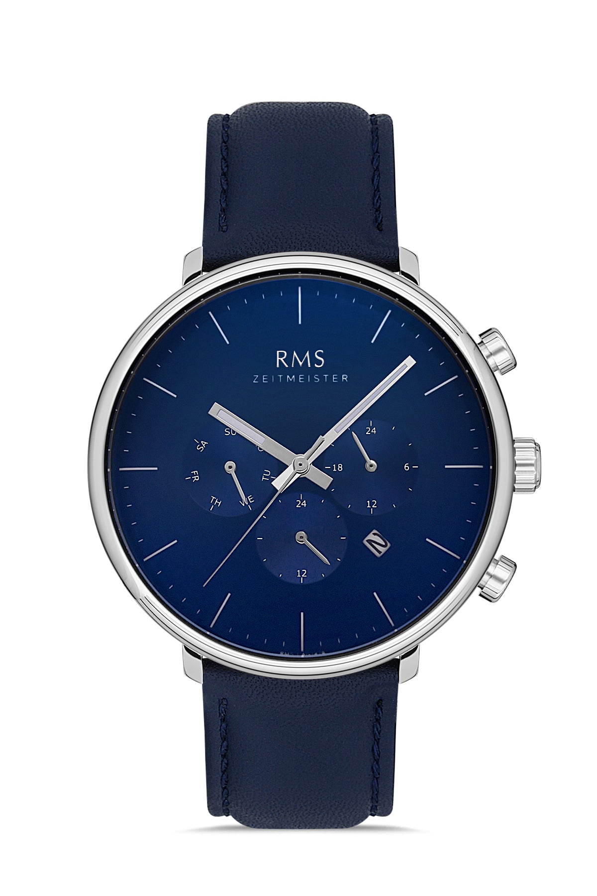 RMS Blue Dial Silver Plated Men's Watch