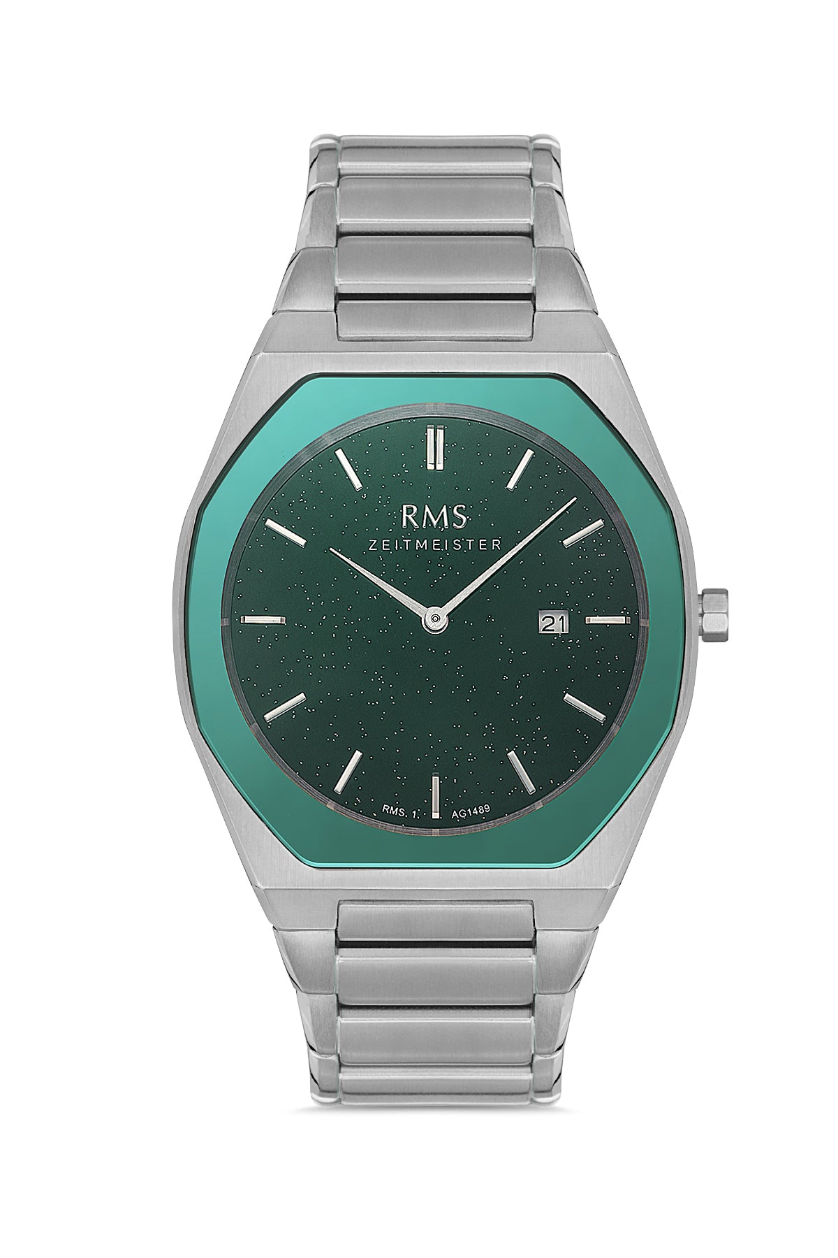 RMS Green Dial Silver Coated Men's Watch