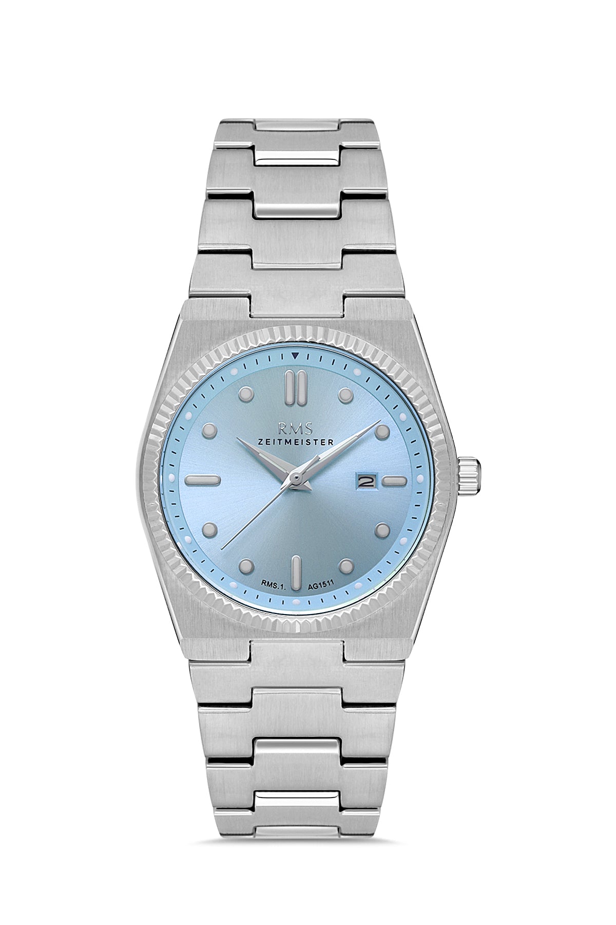 RMS Turquoise Dial Silver-Coated Women's Wristwatch