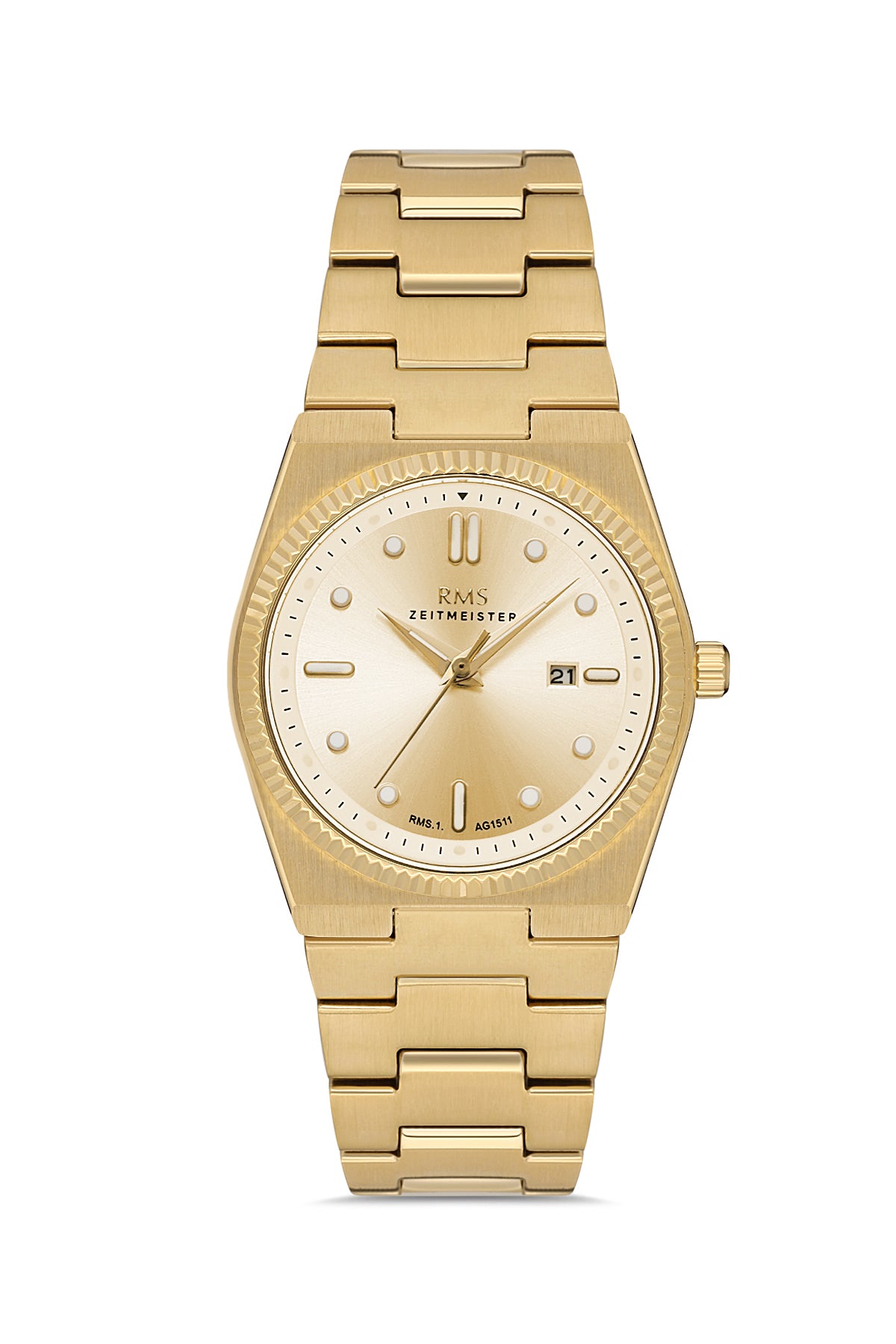 RMS Yellow Dial Yellow-Coated Women's Wristwatch