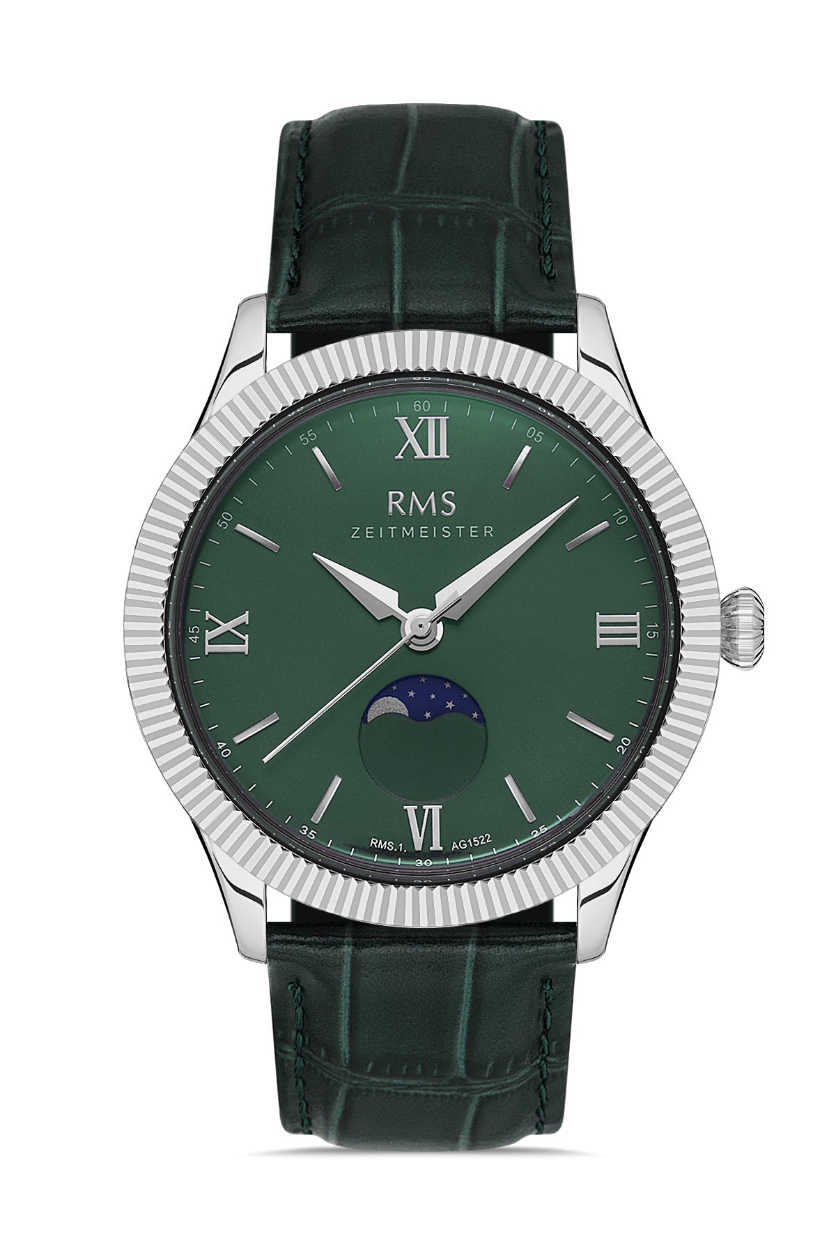 RMS Green Dial Silver-Plated Men's Watch