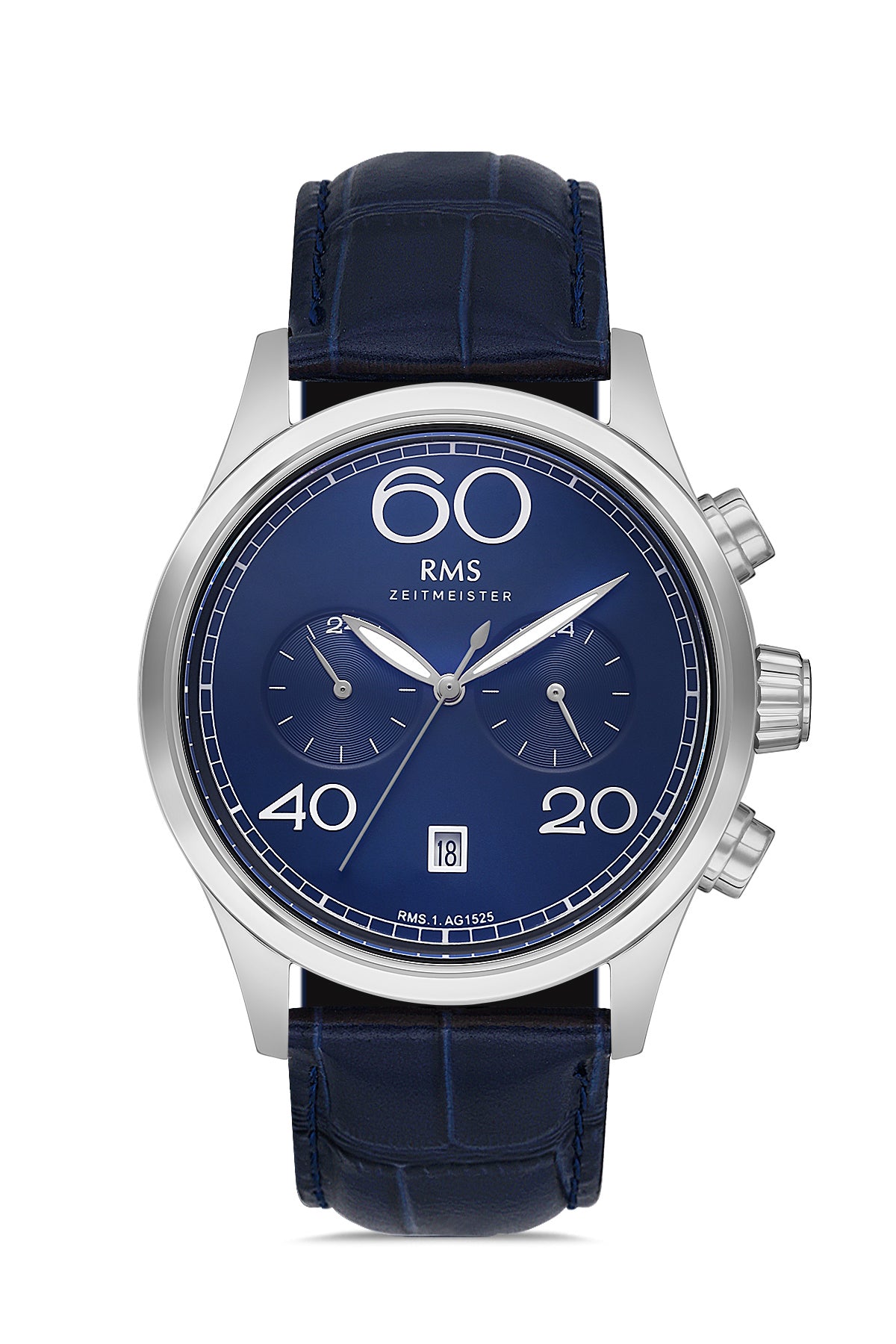 RMS Blue Dial Silver Plated Men's Watch