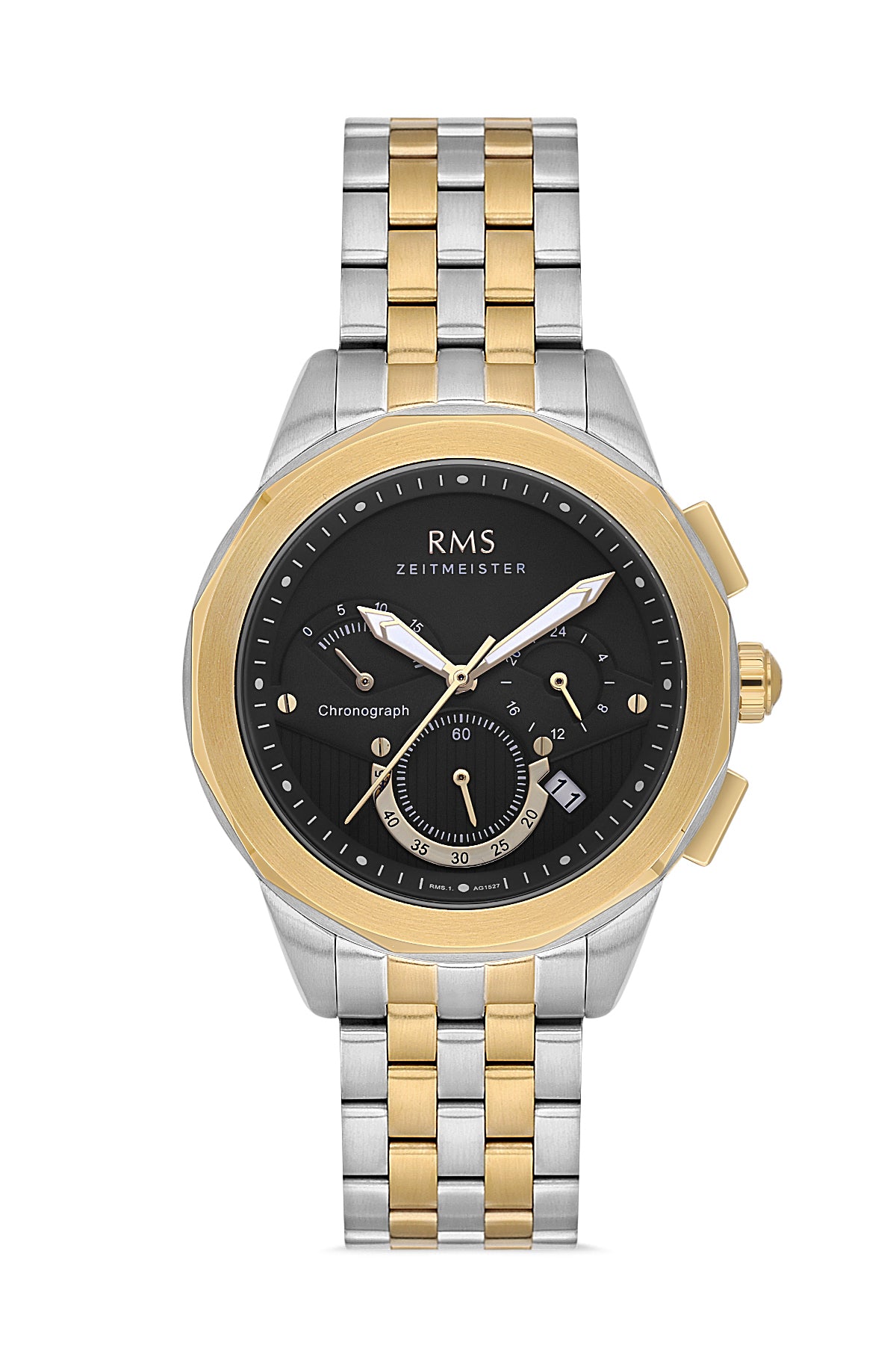 RMS Men's Watch with a Black Dial and Yellow White Plating