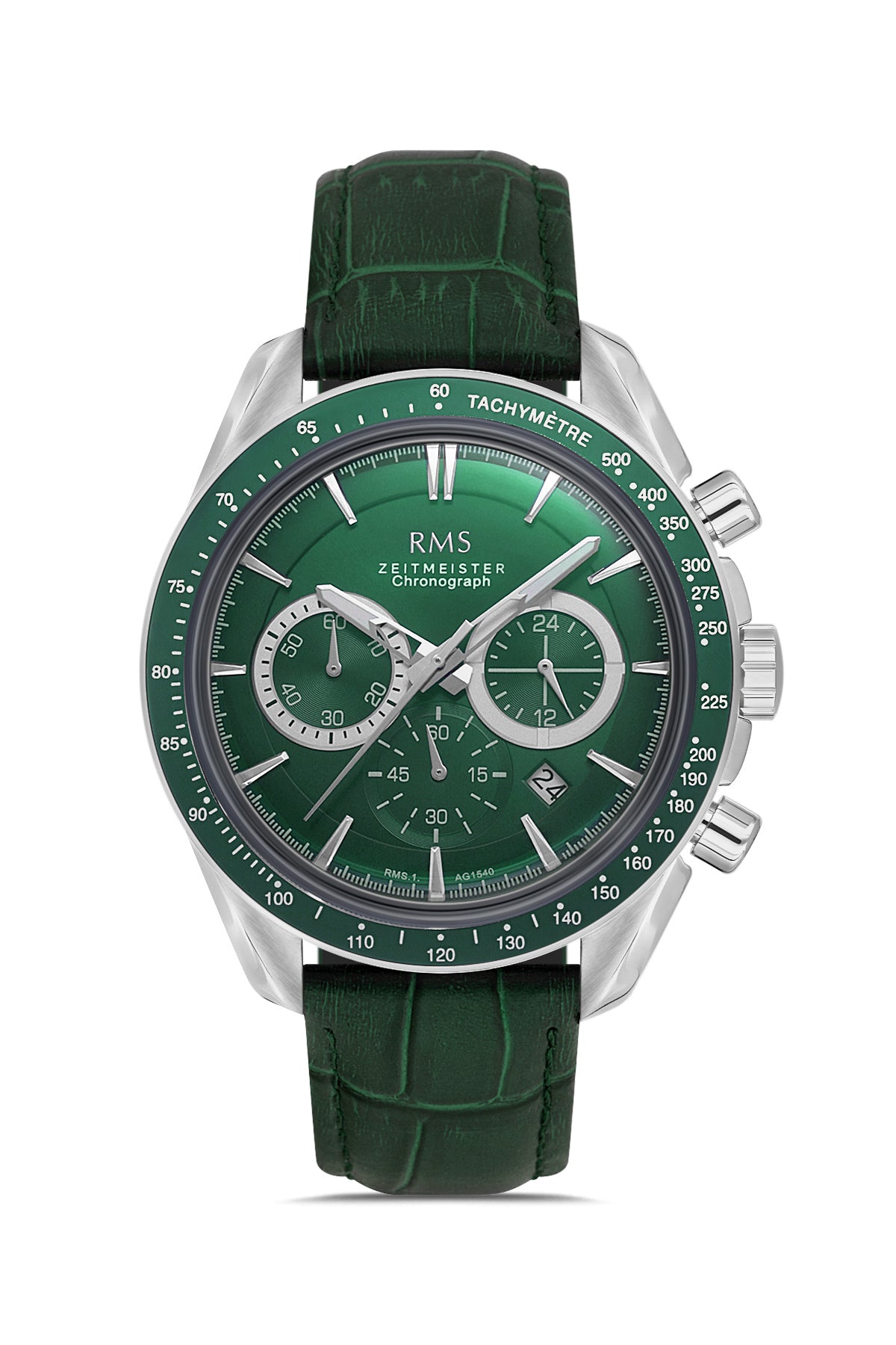 RMS Green Dial Silver-Plated Men's Watch