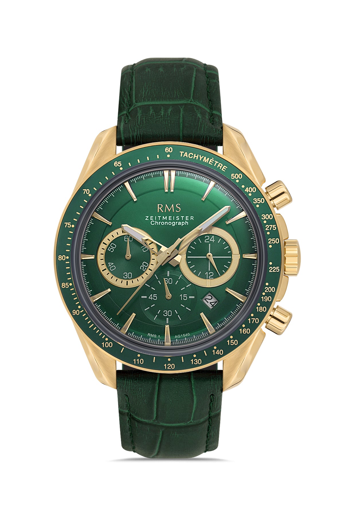 RMS Green Dial Yellow-Plated Men's Watch