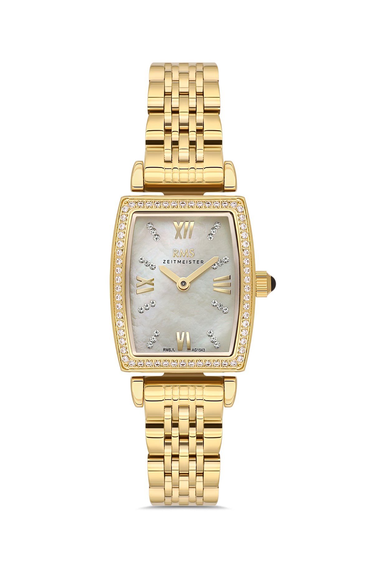 RMS Silver Dial Yellow-Plated Women's Wristwatch