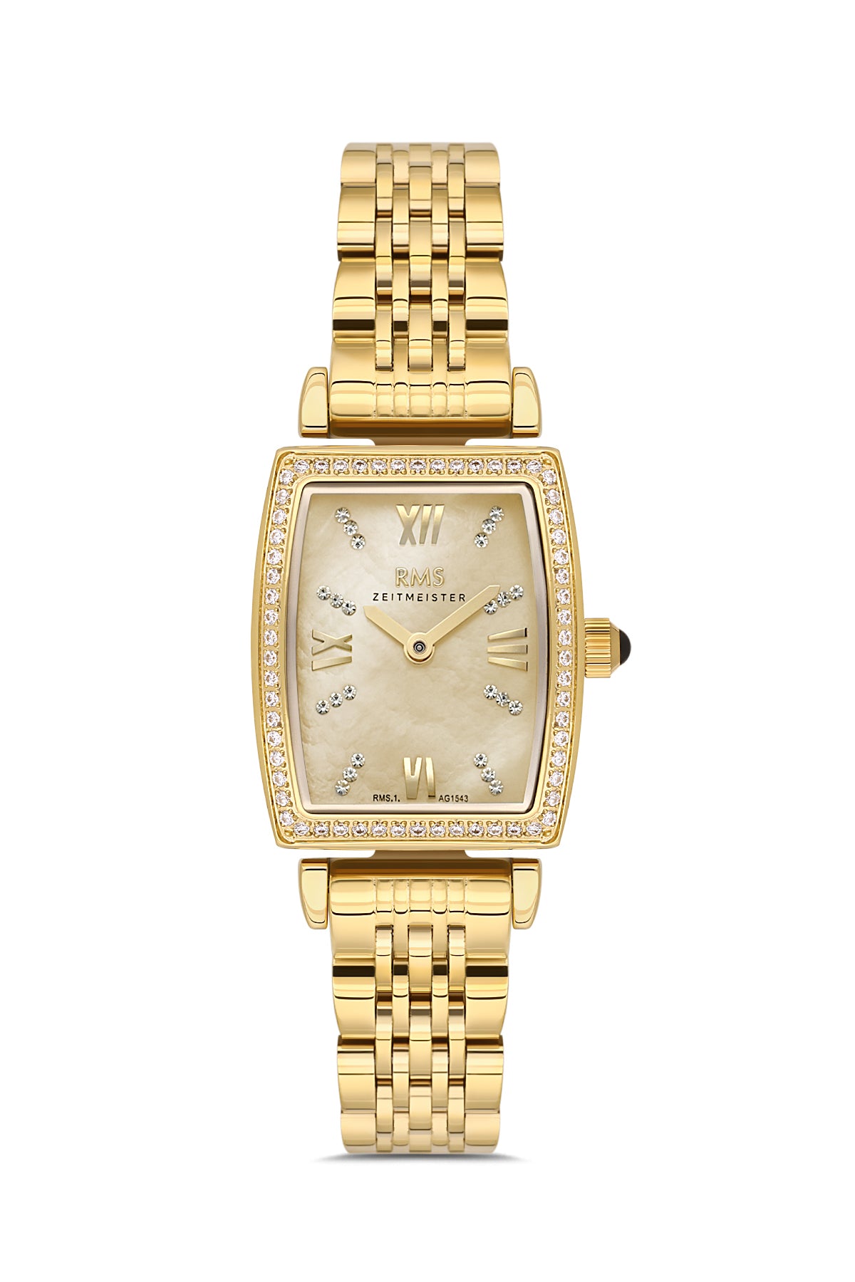 RMS Yellow Dial Yellow-Plated Women's Wristwatch