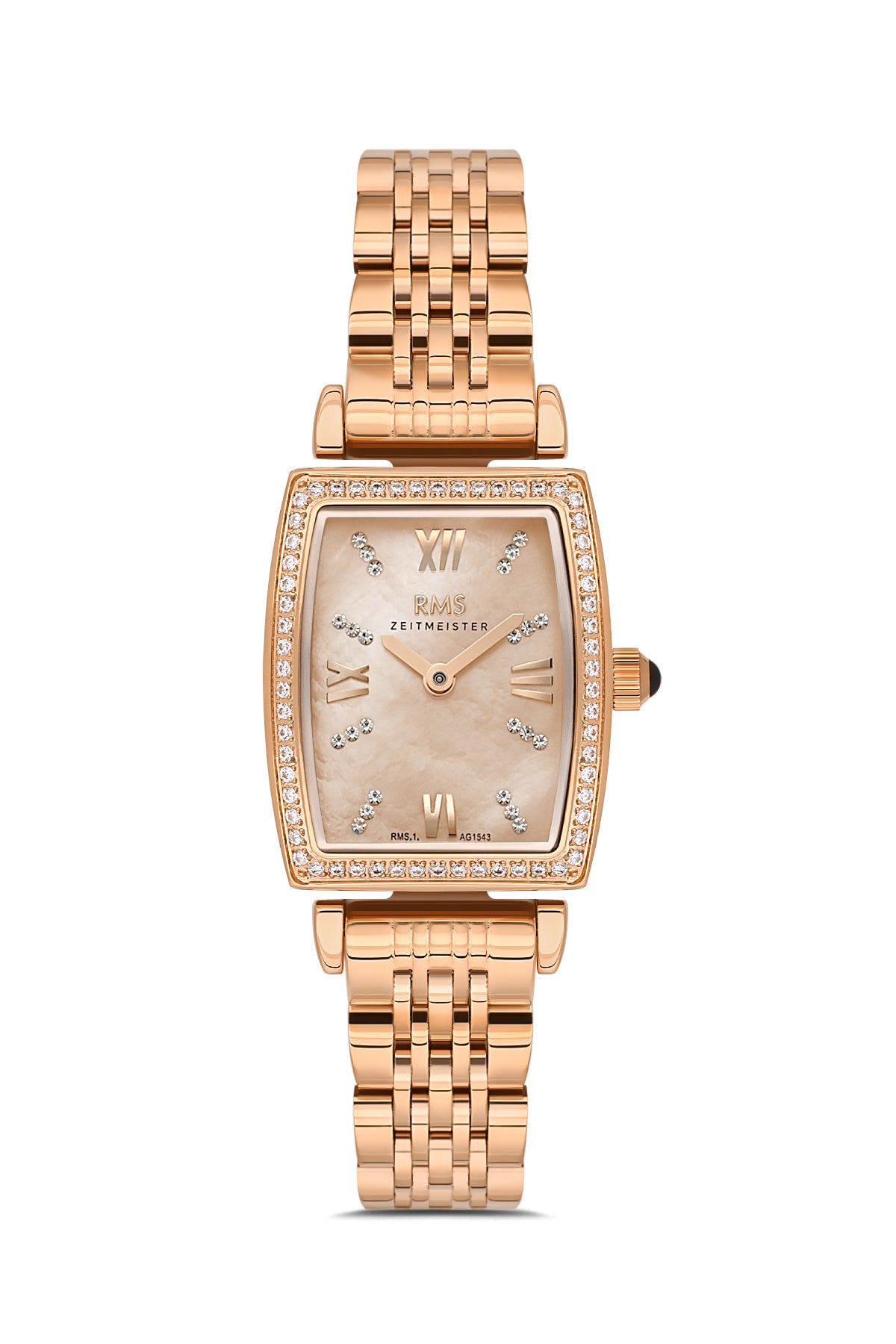 RMS Rose Dial Rose-Plated Women's Wristwatch