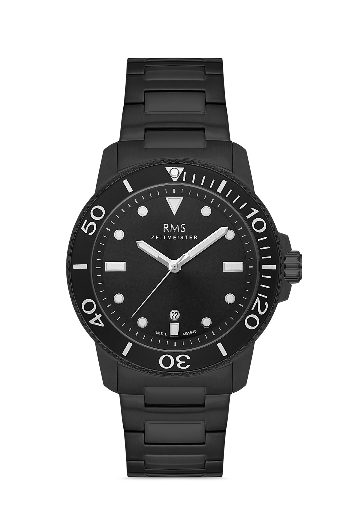 RMS Men's Watch with a Black Dial and Black Plating