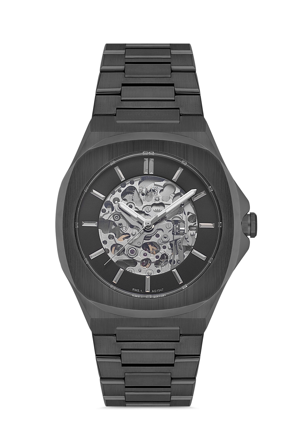 RMS BLACK DIAL BLACK PLATED MEN'S WATCH