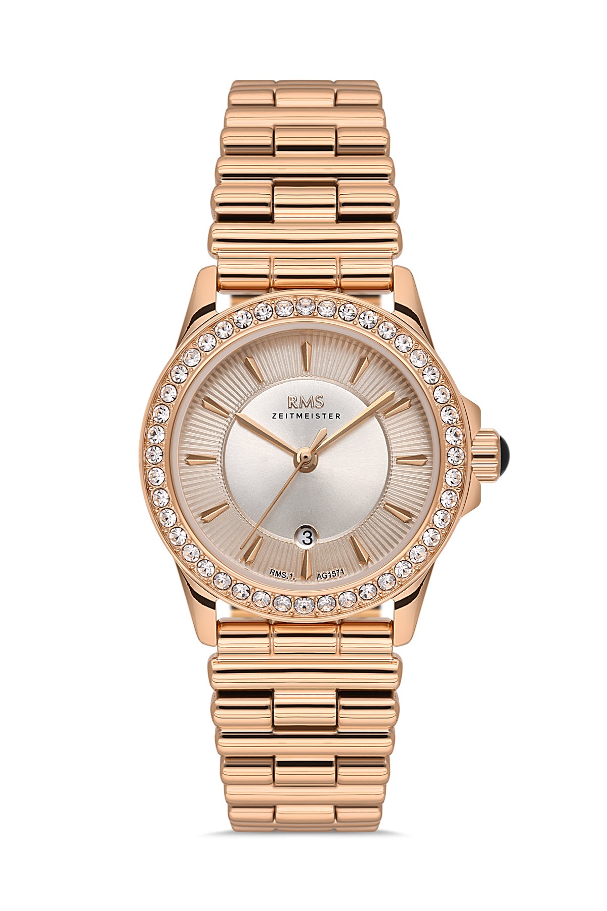 RMS Rose Dial Rose-Plated Women's Wristwatch