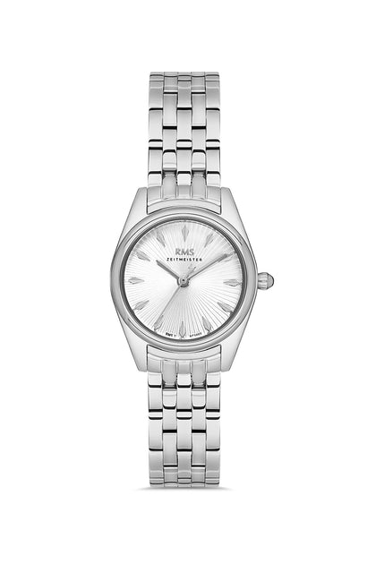 RMS Zeitmeister Silver Dial Silver Plated Women's Watch - Stainless Steel Bracelet - RMS.1.AG1507.03