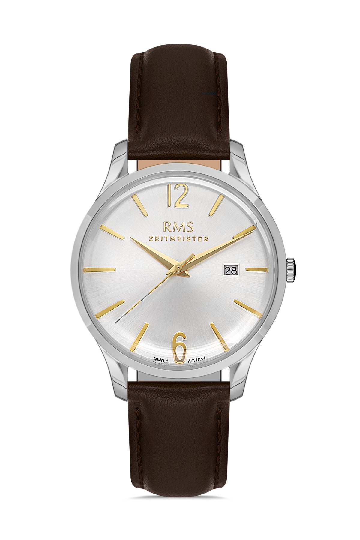 RMS Silver Dial Silver Coated Men's Watch - RMS.1.AG1611.01