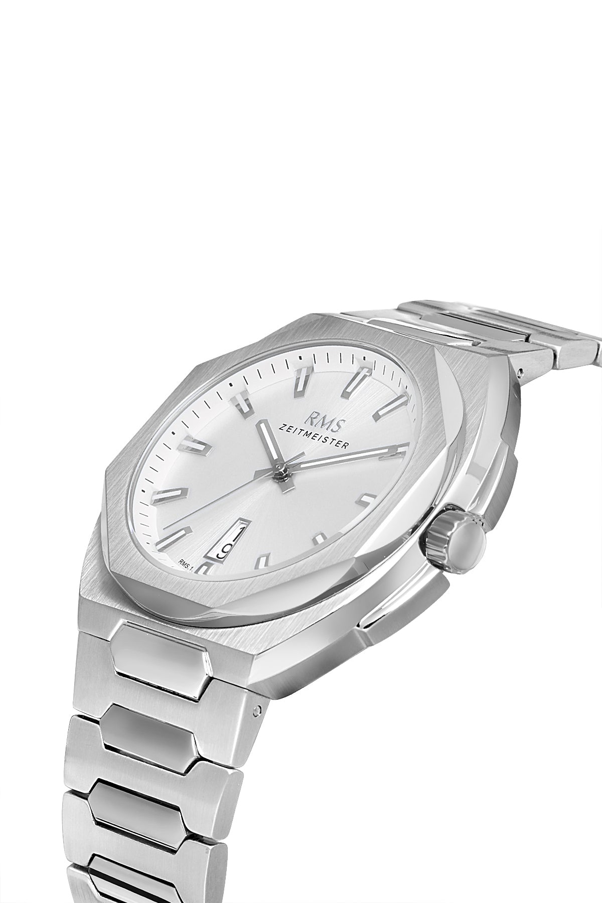 RMS Silver Dial Silver Coated Men's Watch - RMS.1.AG1619.01