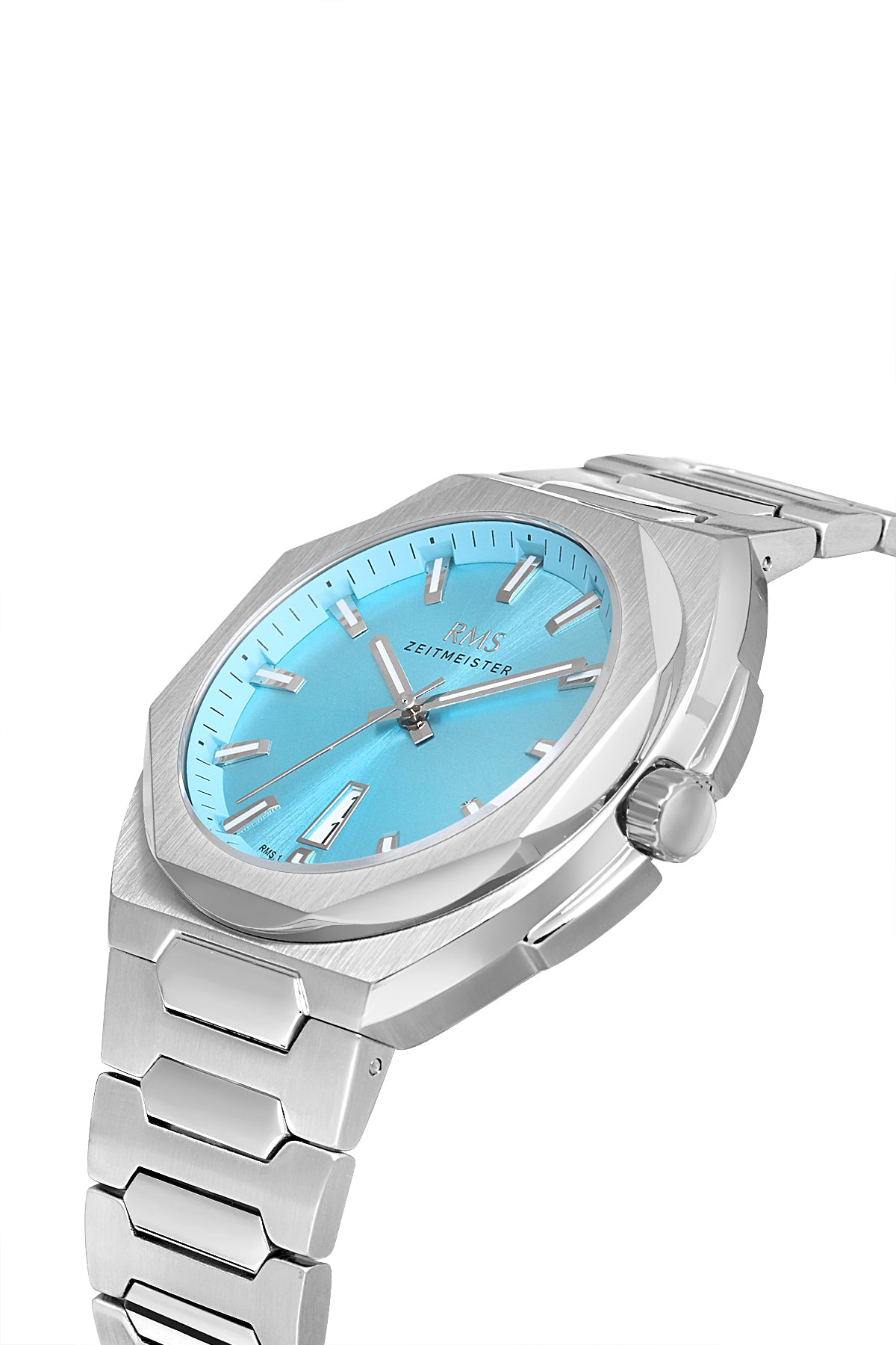 RMS Turquoise Dial Silver Coated Men's Watch - RMS.1.AG1619.08 - 3