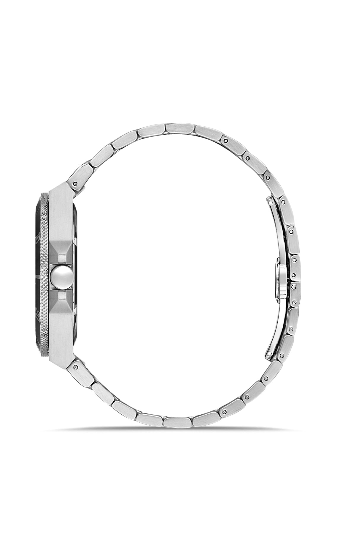 RMS Burgund-Zifferblatt versilberte Herrenuhr - RMS.1.AG1409.10