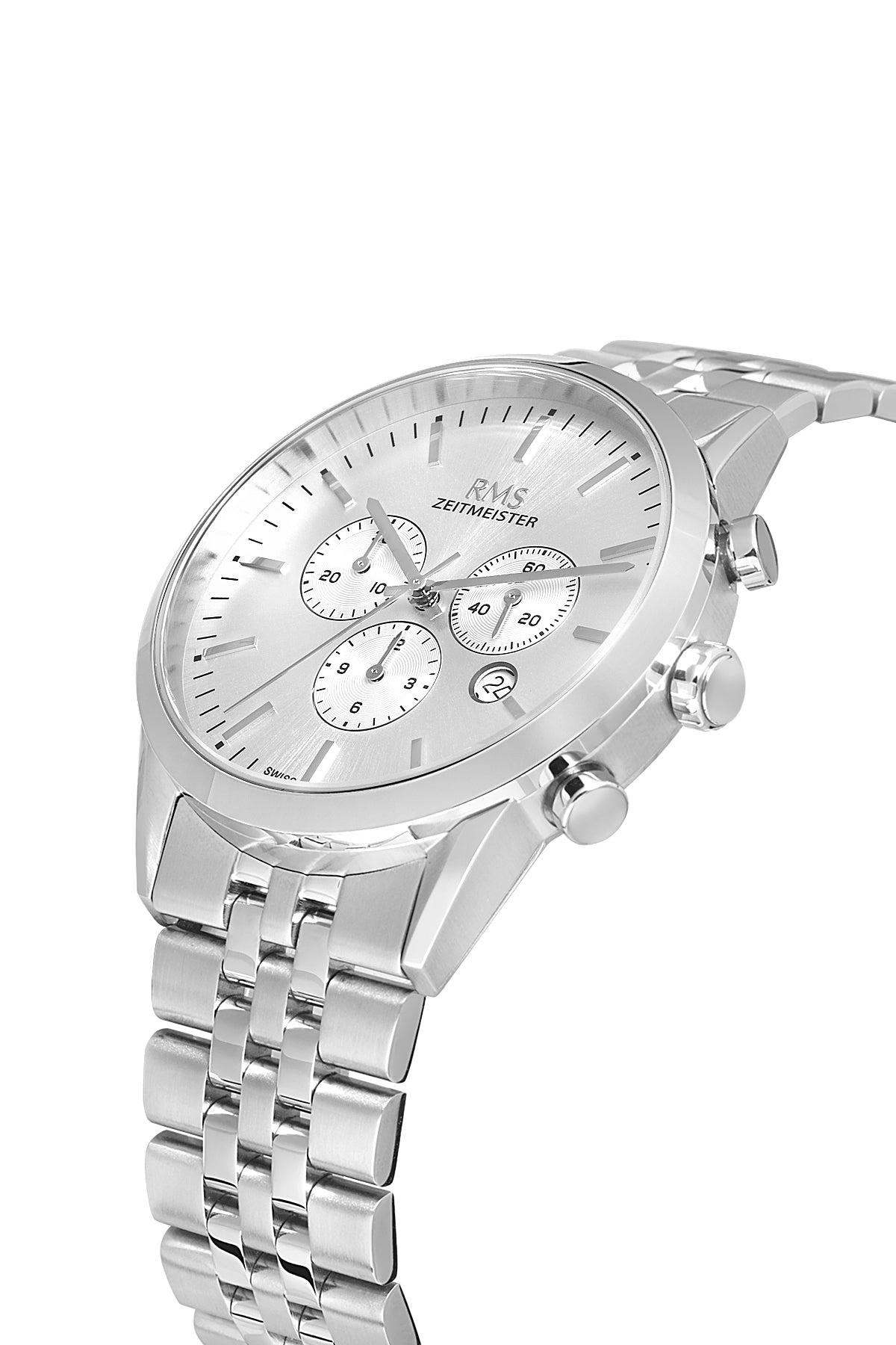 RMS Silver Dial Silver Coated Men's Watch - RMS.1.AG1593.01
