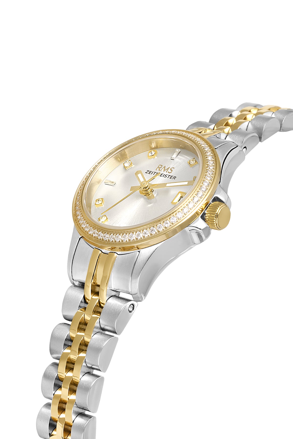 RMS Silver Dial Yellow White Coated Women's Watch - RMS.1.AG1604.05