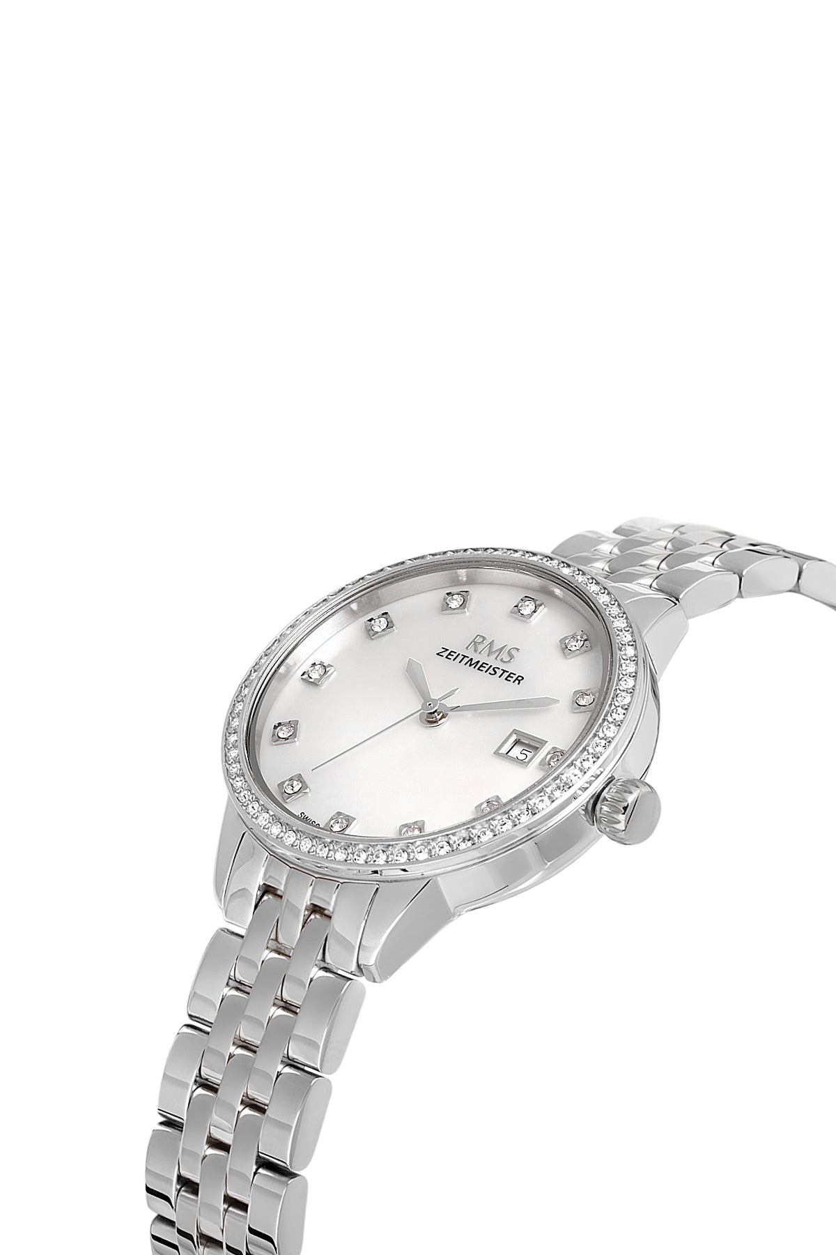 RMS Silver Dial Silver Coated Women's Watch - RMS.1.AG1606.01