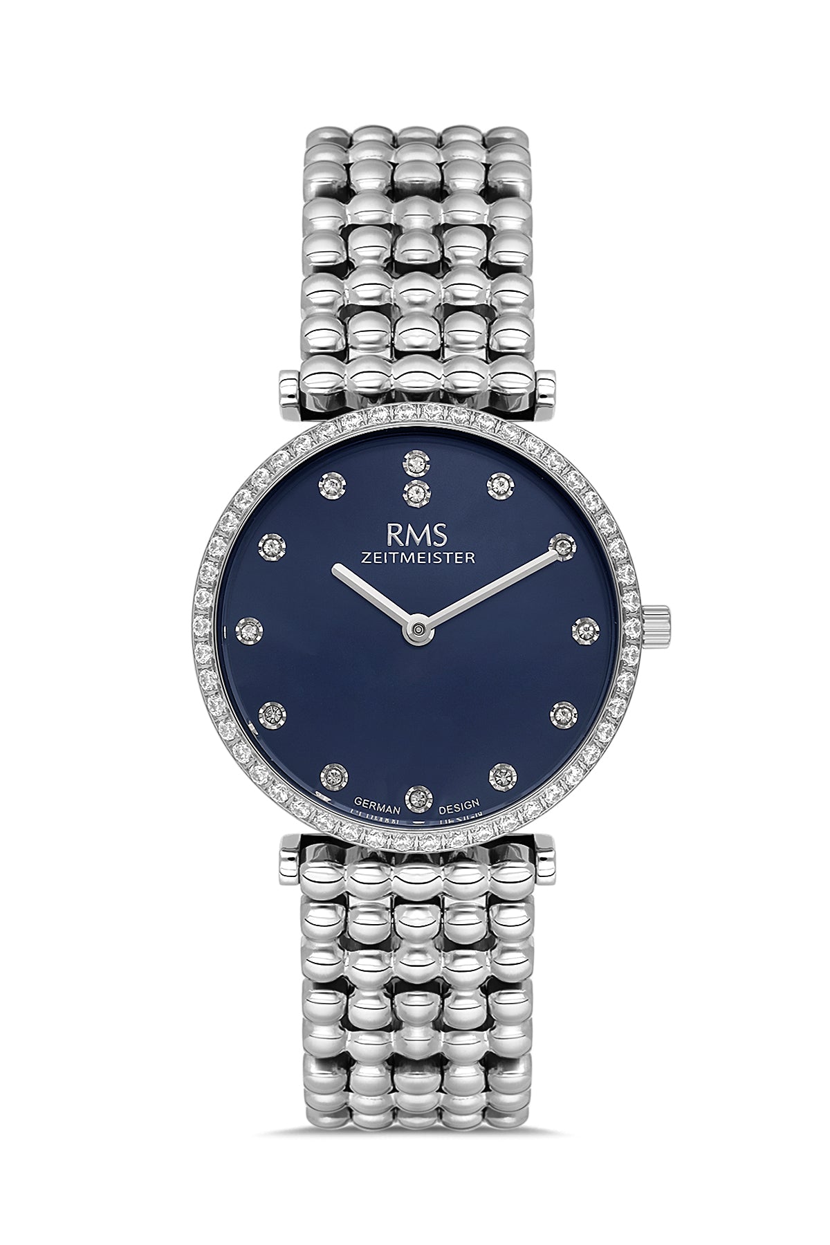 RMS Women's Blue Dial Silver Stainless Steel Watch - RMS.1.AG1647.03