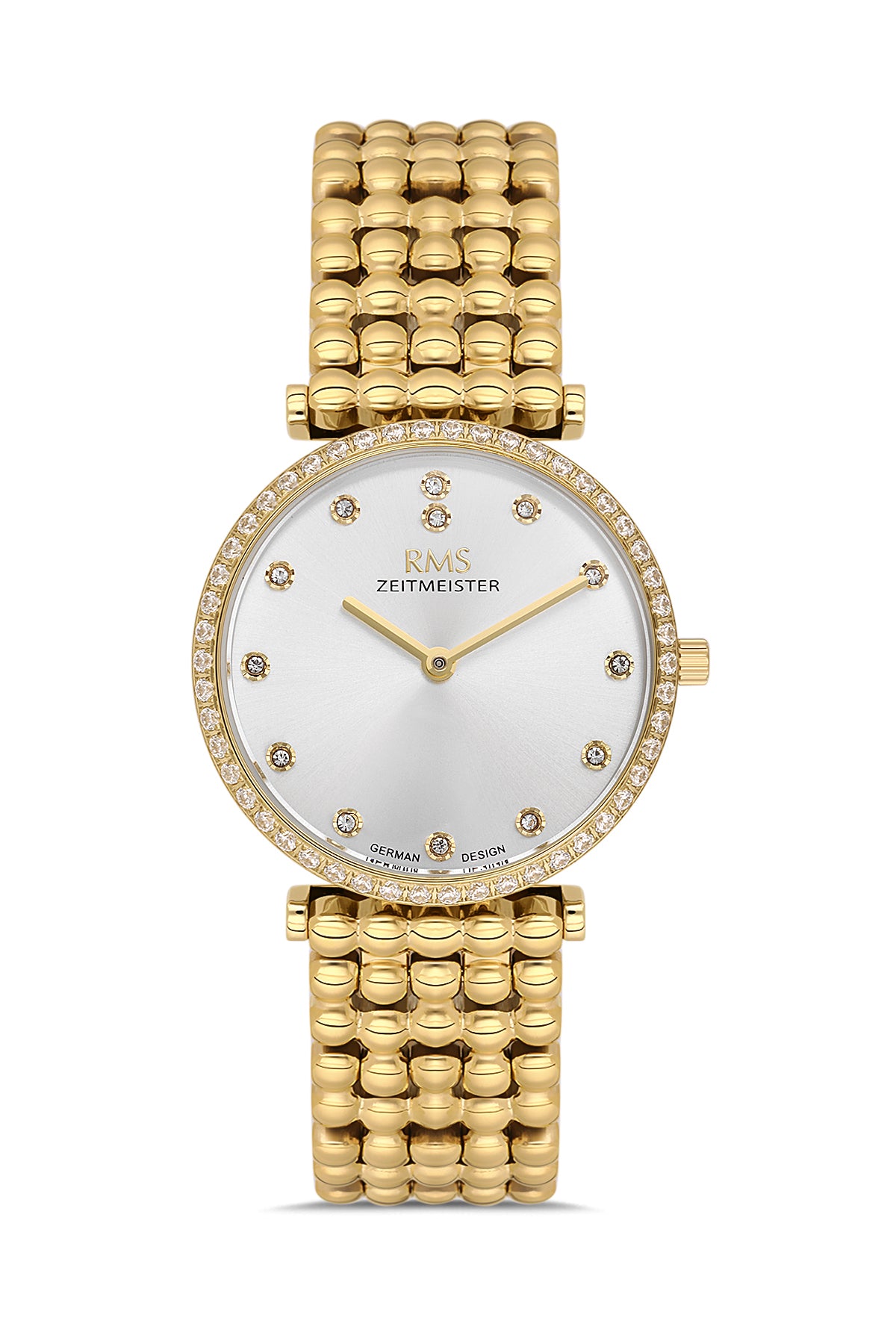 RMS Women's Silver Dial Gold Stainless Steel Watch - RMS.1.AG1647.06
