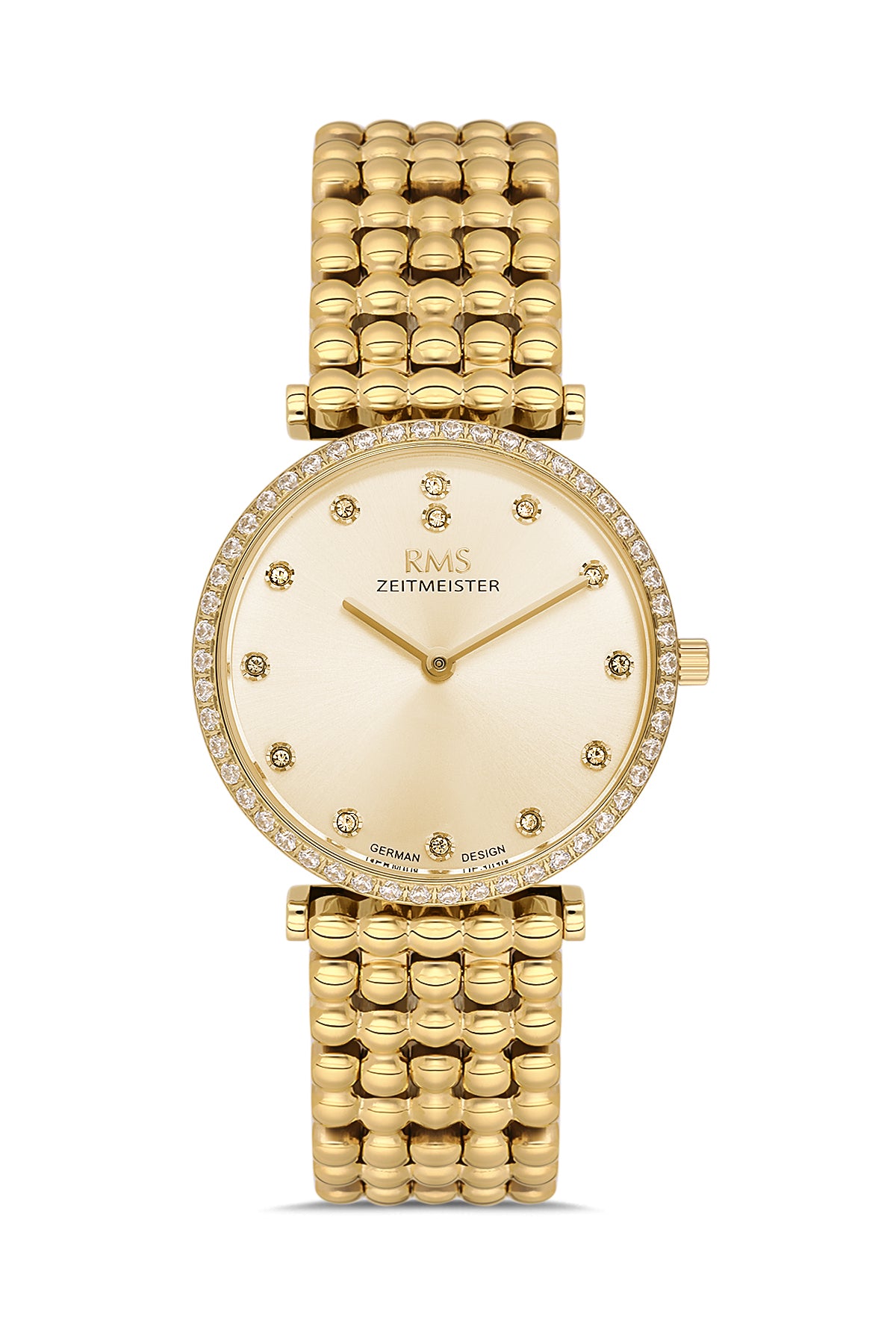 RMS Women's Gold Dial Gold Stainless Steel Watch - RMS.1.AG1647.08