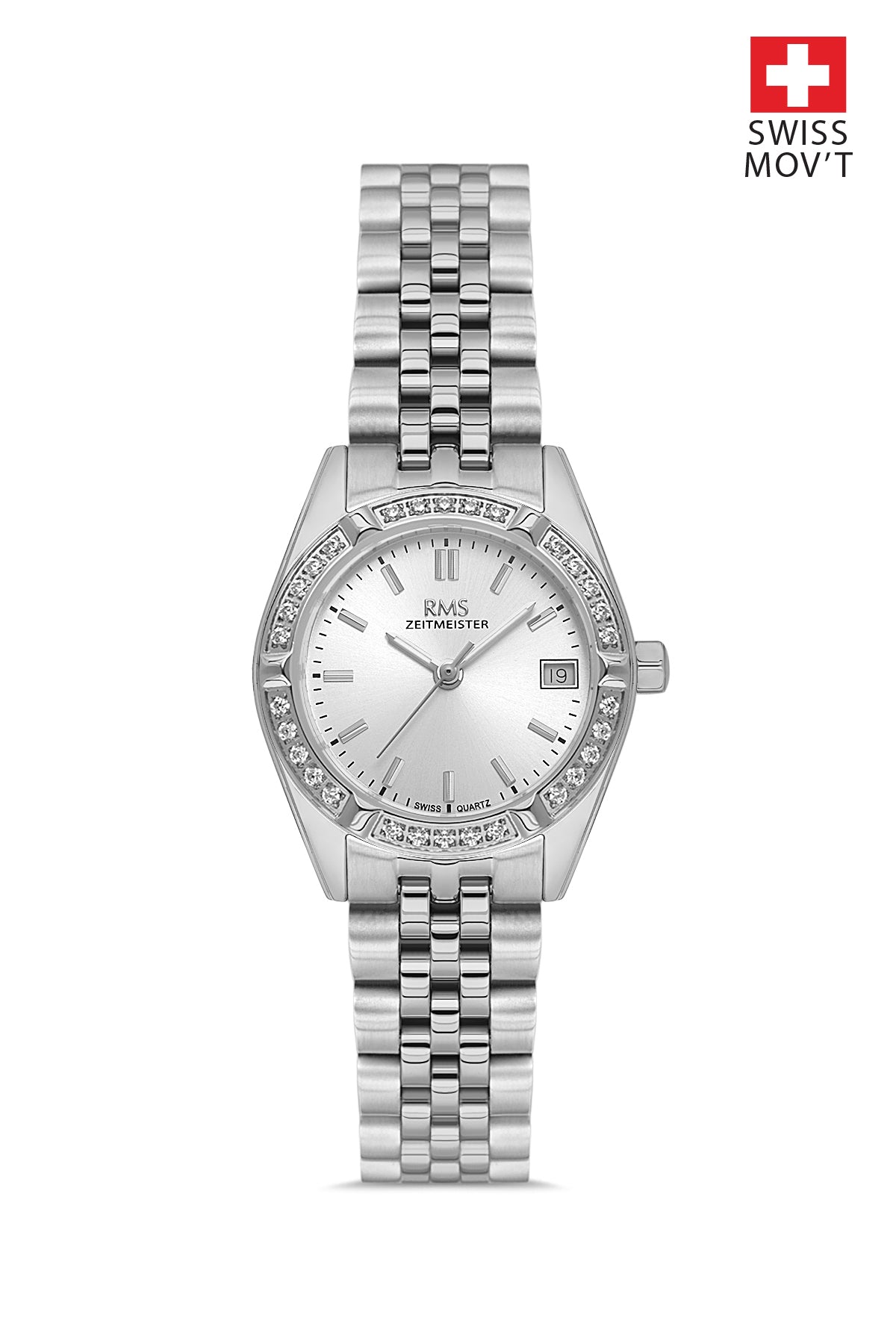 RMS Silver Dial Silver Coated Women's Watch - RMS.1.AG1605.01