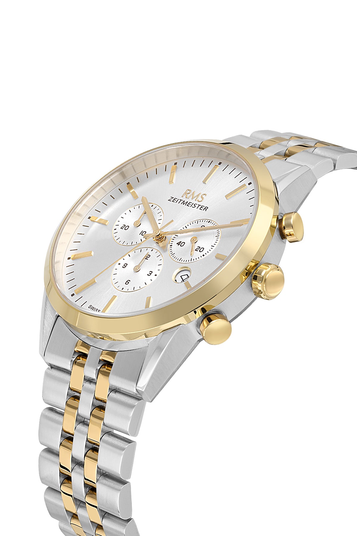 RMS Silver Dial Yellow White Coated Men's Watch - RMS.1.AG1593.09