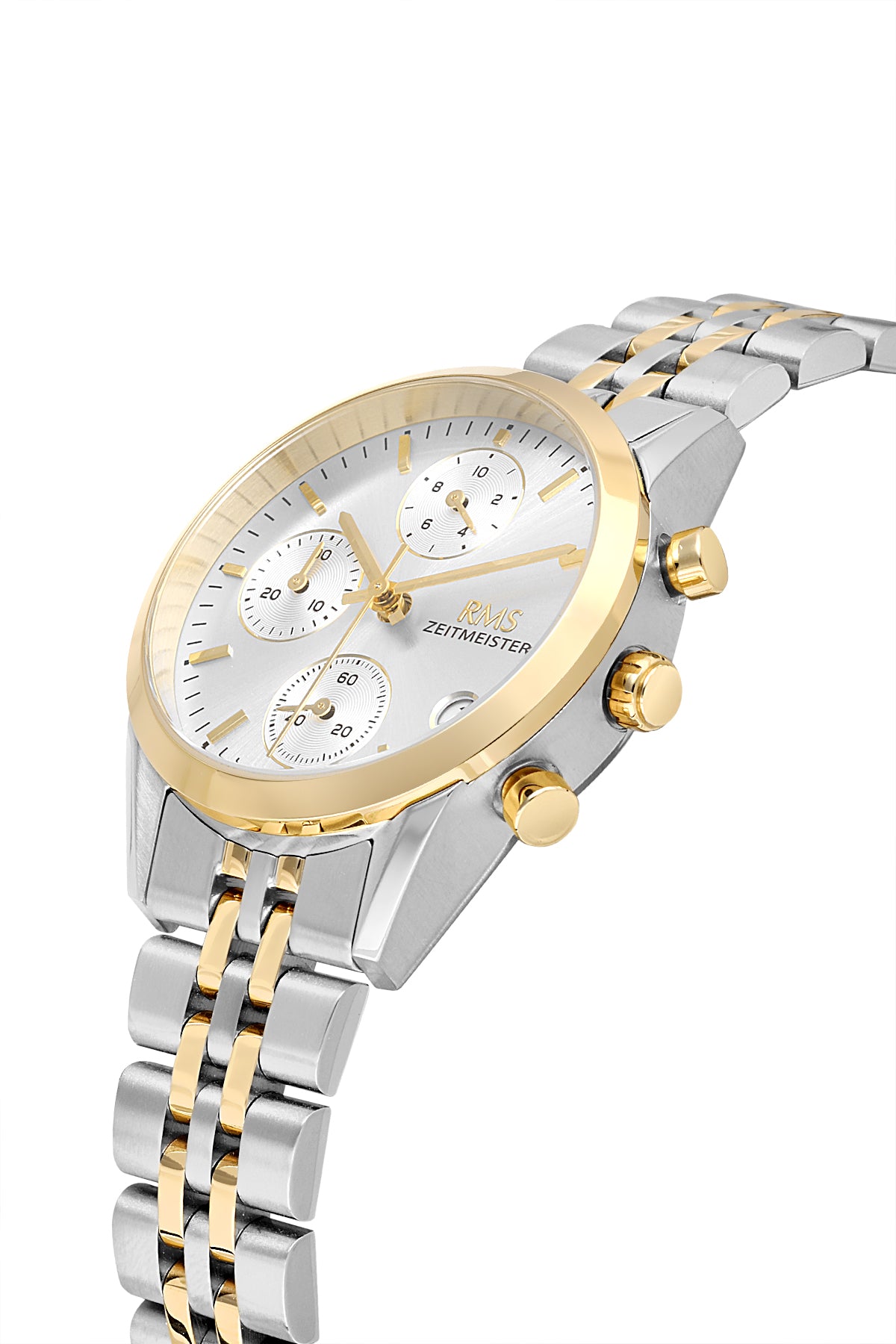 RMS Silver Dial Yellow White Coated Women's Watch - RMS.1.AG1594.08