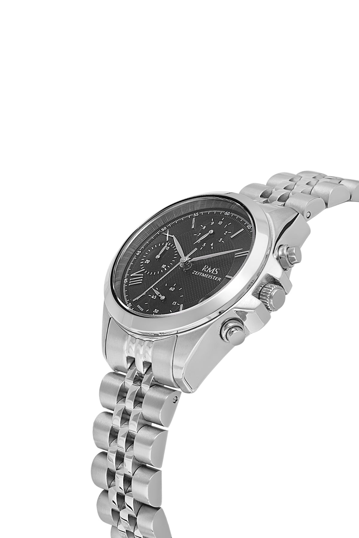 RMS Black Dial Silver Coated Women's Watch - RMS.1.AG1599.02