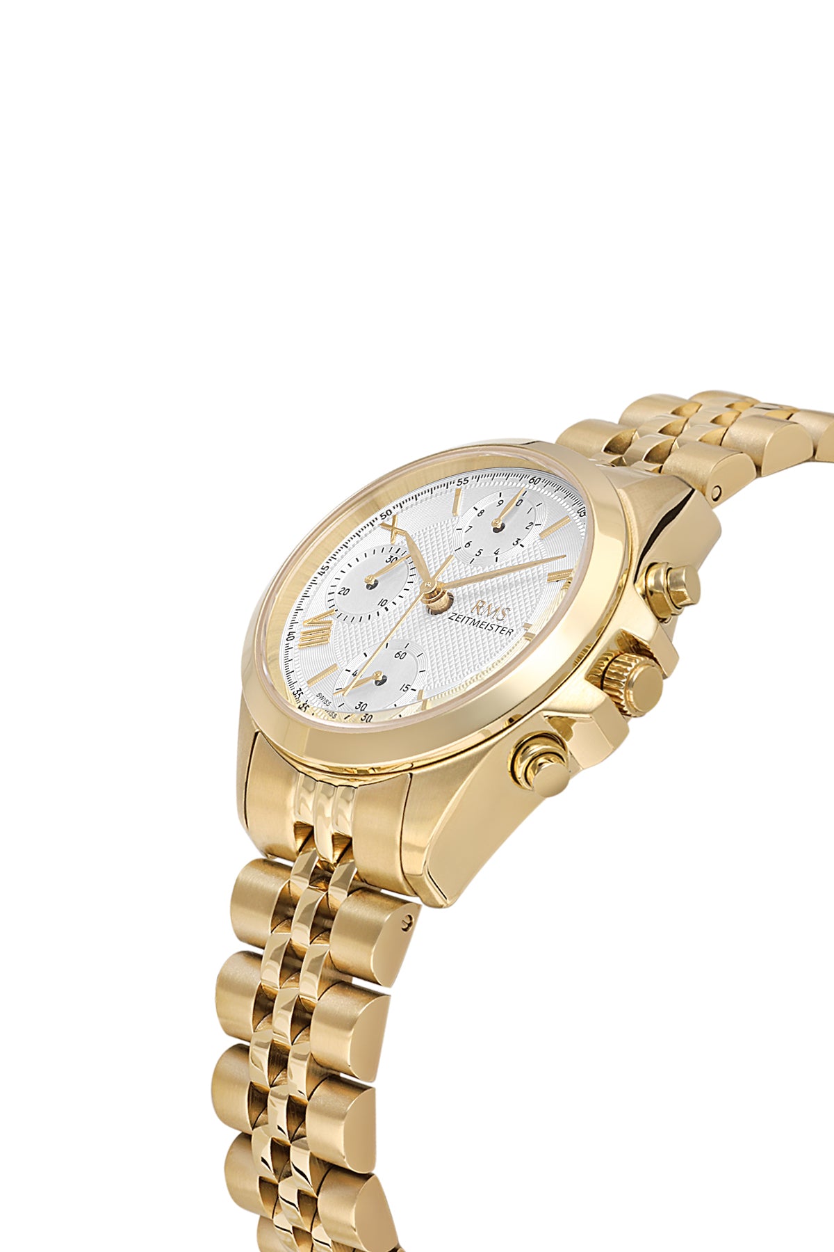 RMS Silver Dial Yellow Coated Women's Watch - RMS.1.AG1599.08