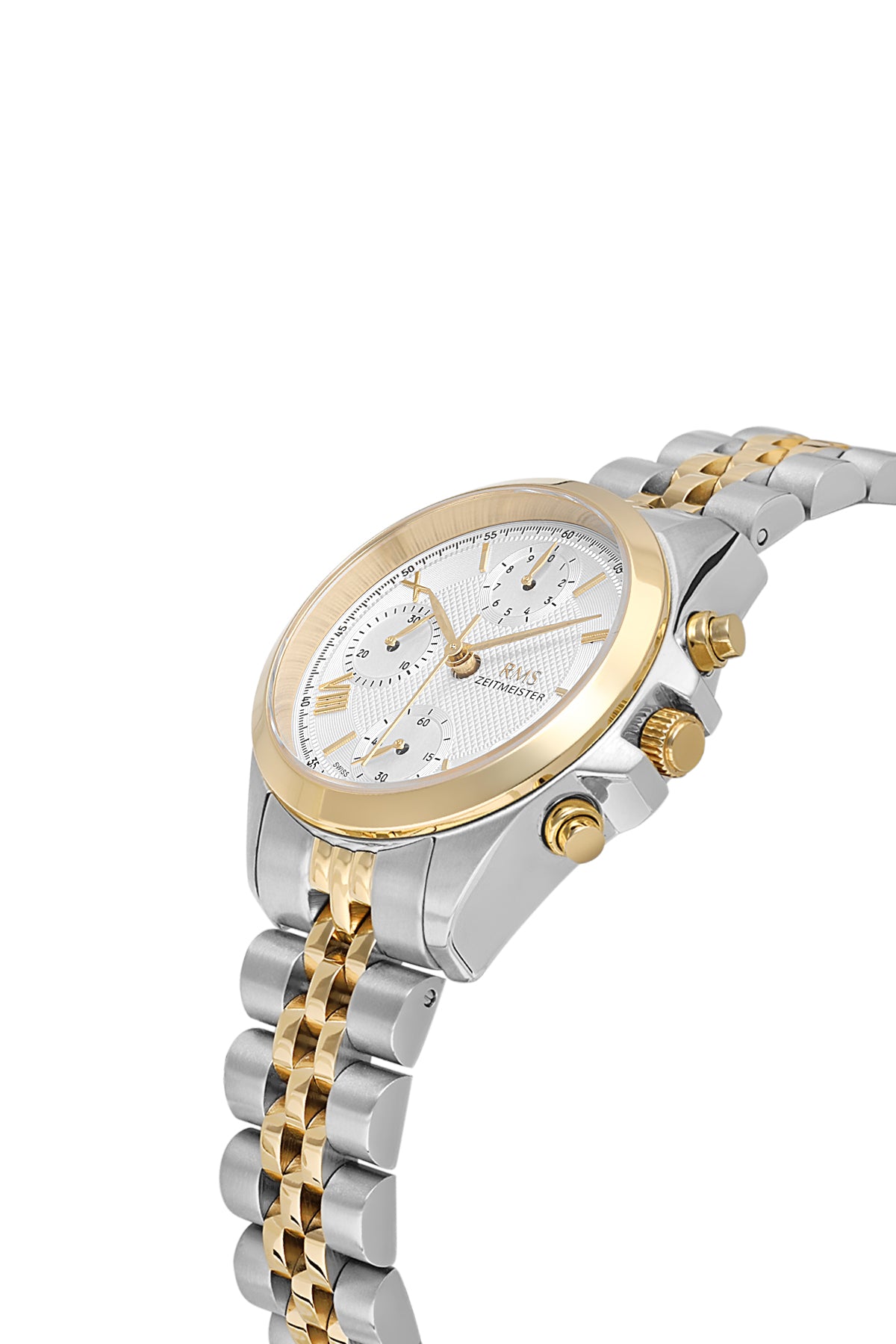 RMS Silver Dial Yellow White Coated Women's Watch - RMS.1.AG1599.09
