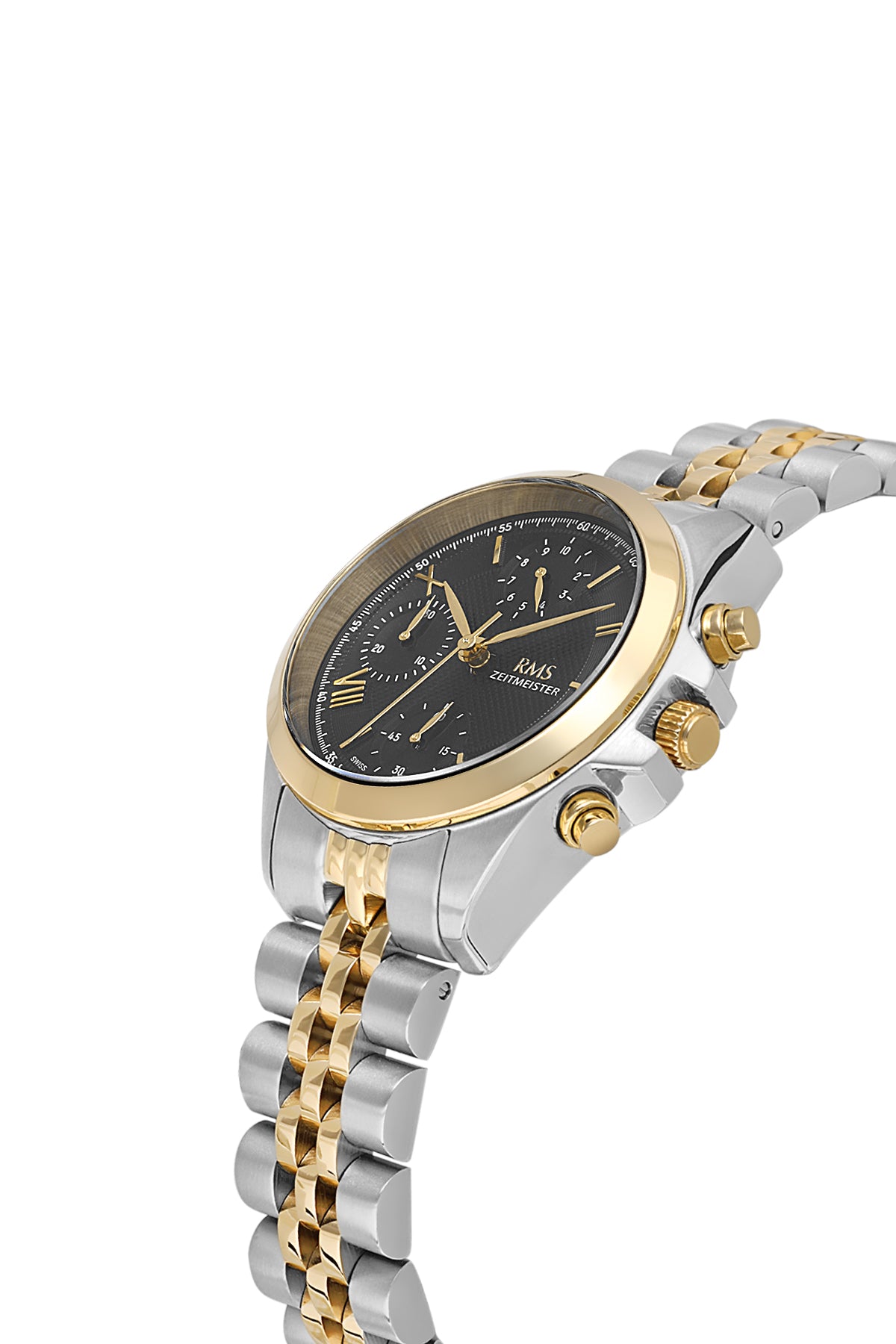 RMS Black Dial Yellow White Coated Women's Watch - RMS.1.AG1599.10