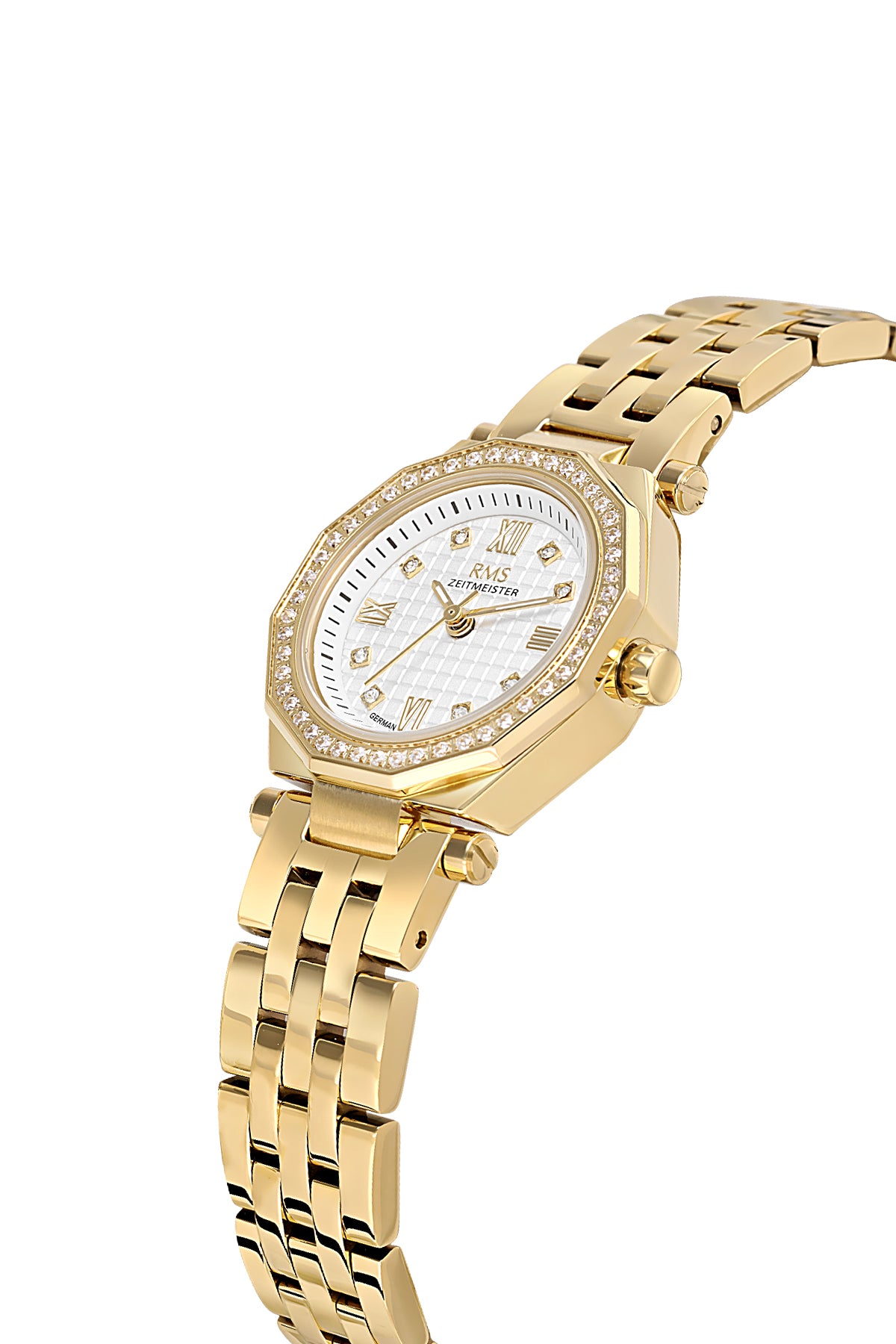 RMS Women's Silver Dial Gold Stainless Steel Watch - RMS.1.AG2056.04 - 3