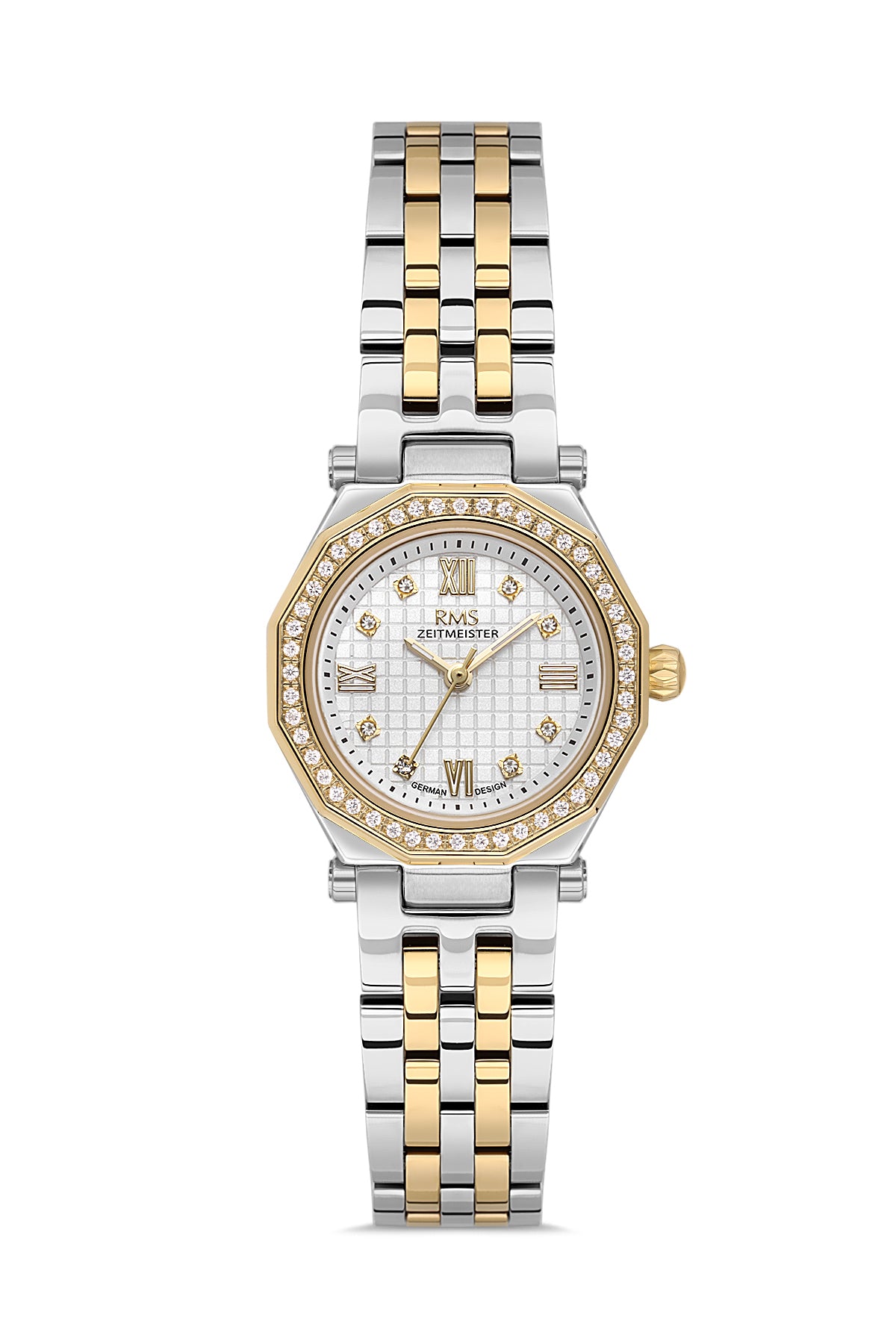 RMS Silver Dial Yellow White Coated Women's Watch - RMS.1.AG2056.06