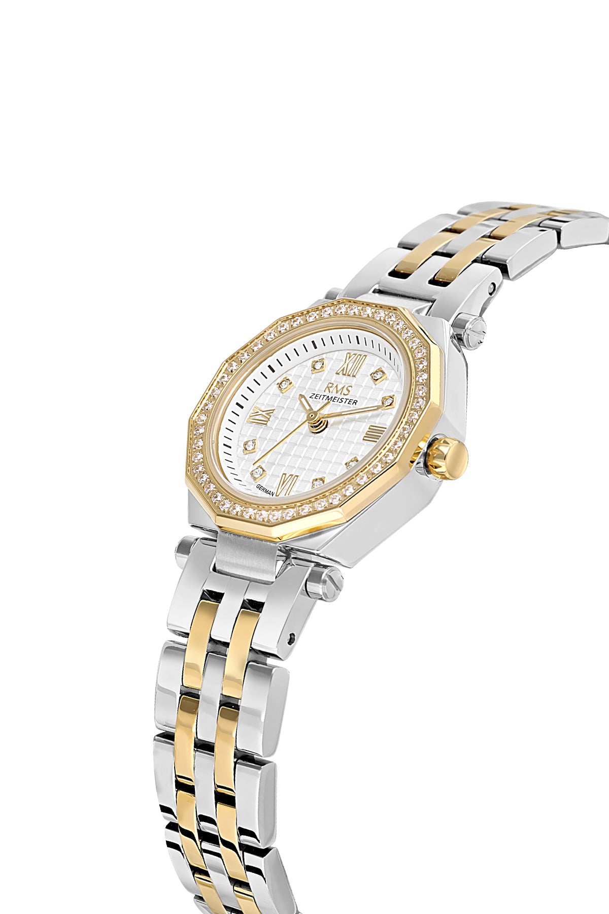 RMS Silver Dial Yellow White Coated Women's Watch - RMS.1.AG2056.06