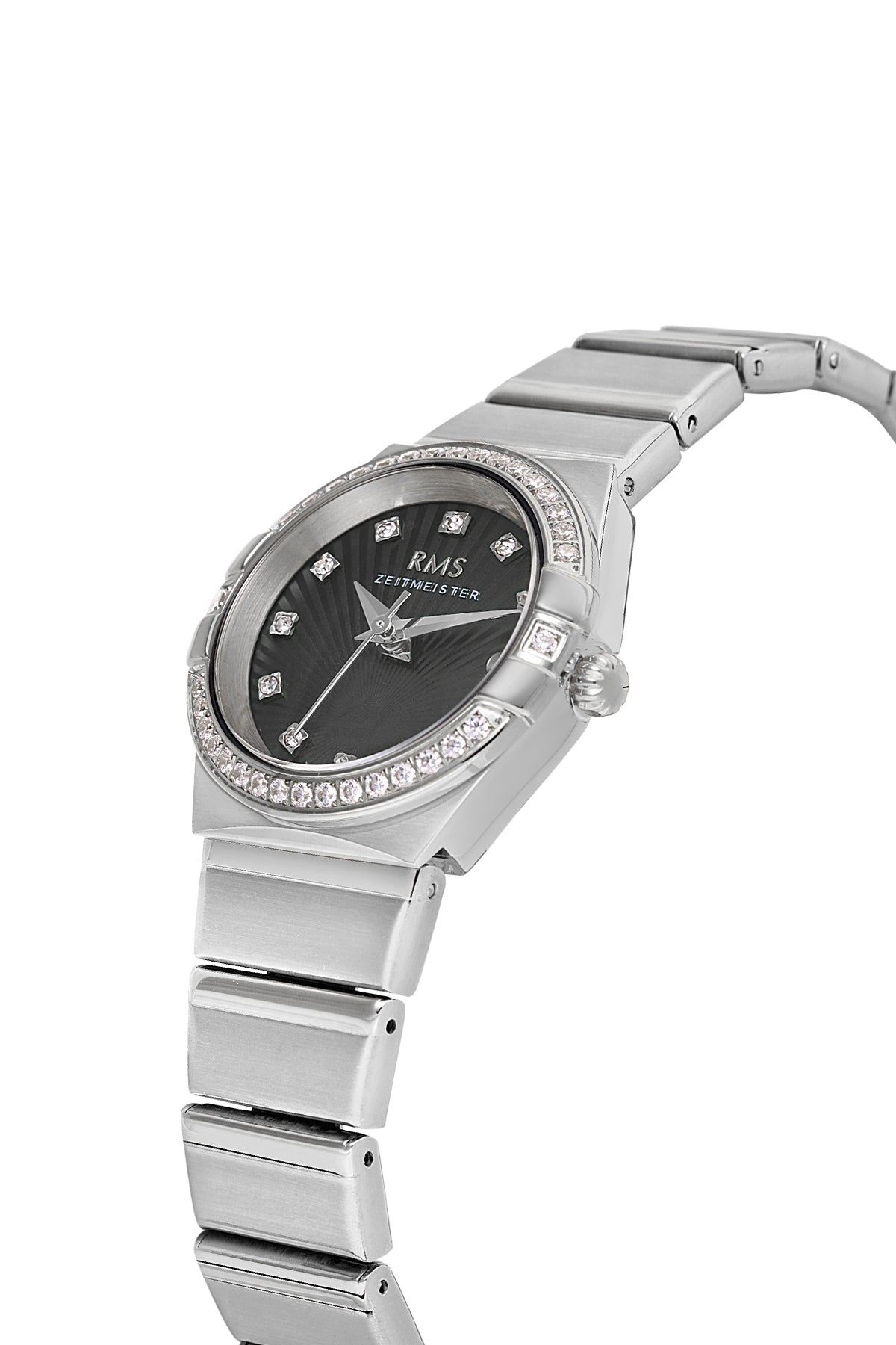 RMS Women's Black Dial Silver Stainless Steel Watch - RMS.1.AG2057.02