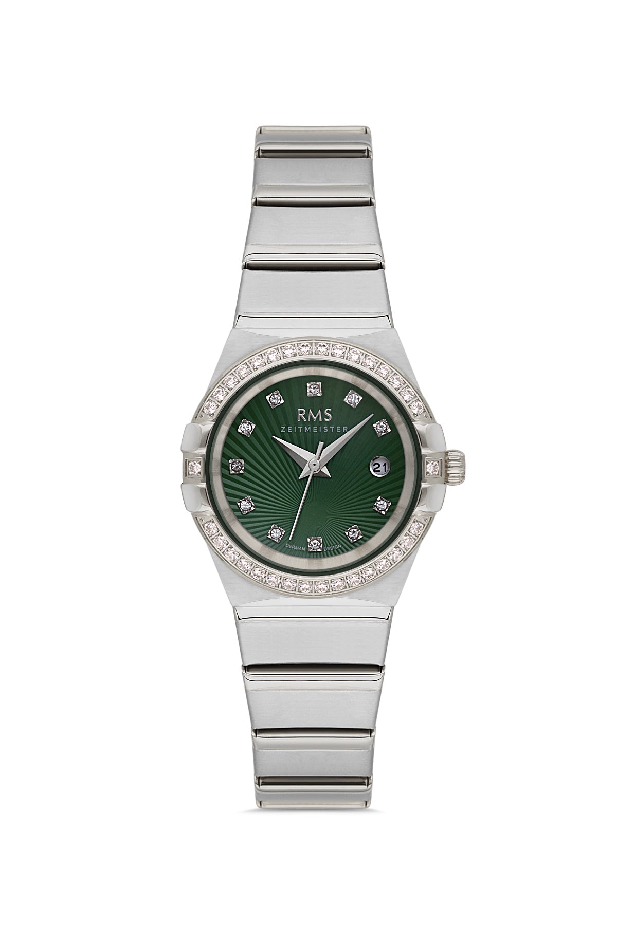 RMS Women's Green Dial Silver Stainless Steel Watch - RMS.1.AG2057.03