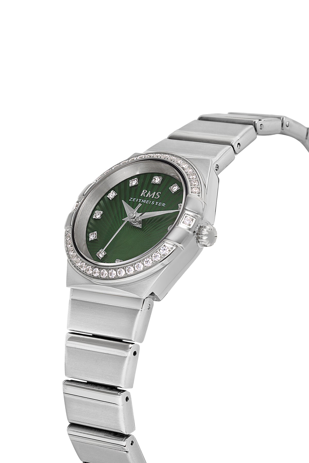 RMS Women's Green Dial Silver Stainless Steel Watch - RMS.1.AG2057.03 - 3