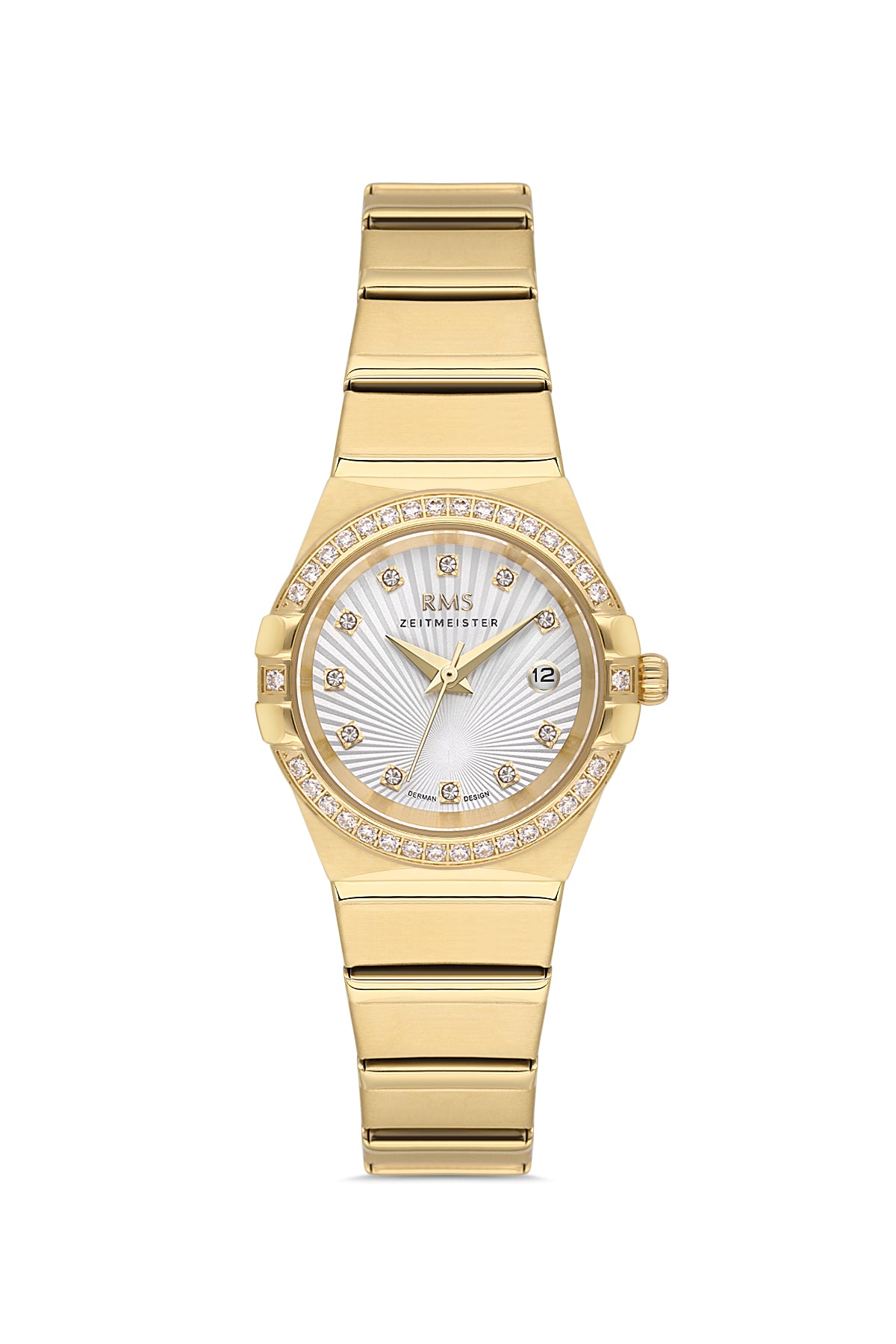RMS Women's Silver Dial Gold Stainless Steel Watch - RMS.1.AG2057.06