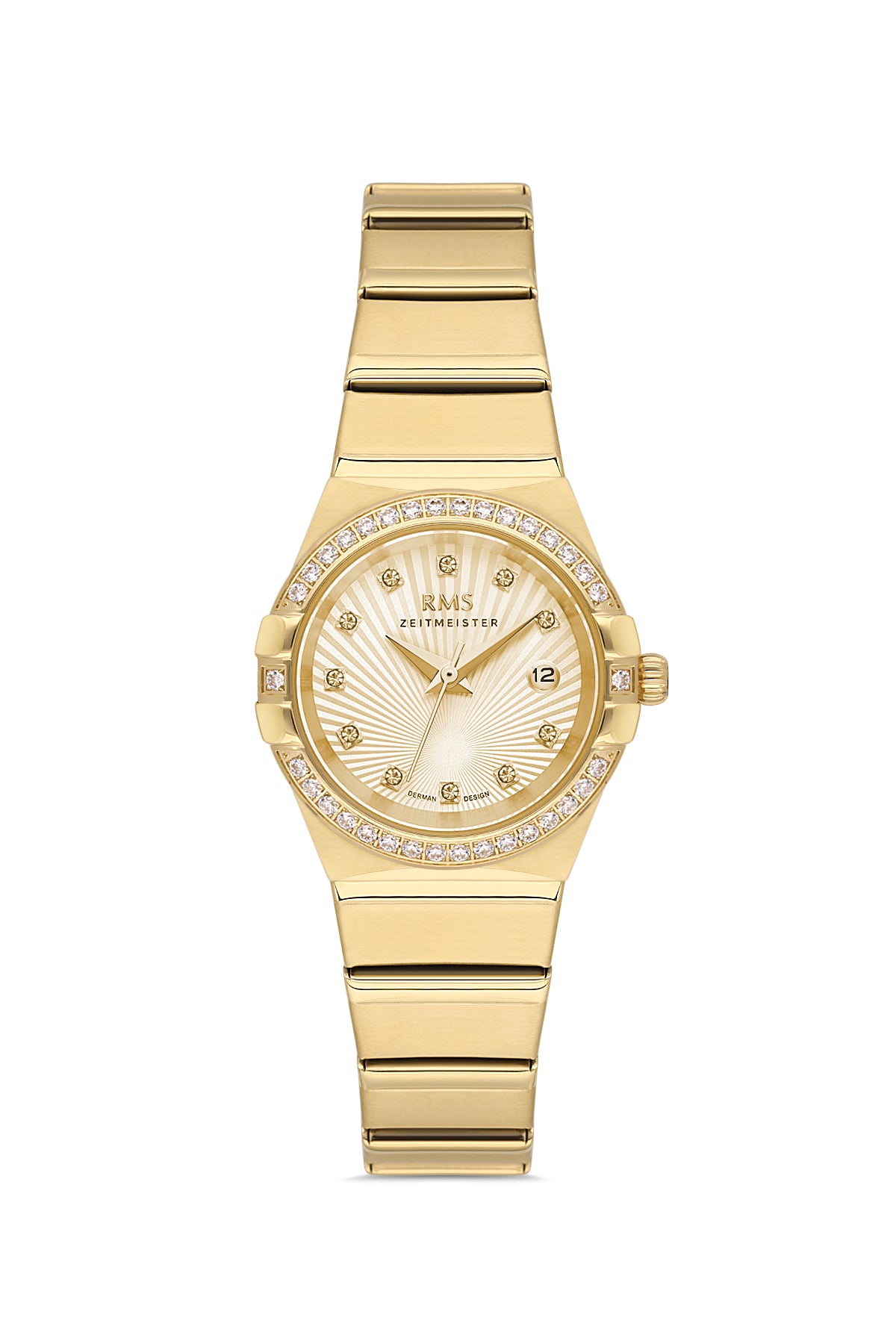 RMS Women's Gold Dial Gold Stainless Steel Watch - RMS.1.AG2057.07