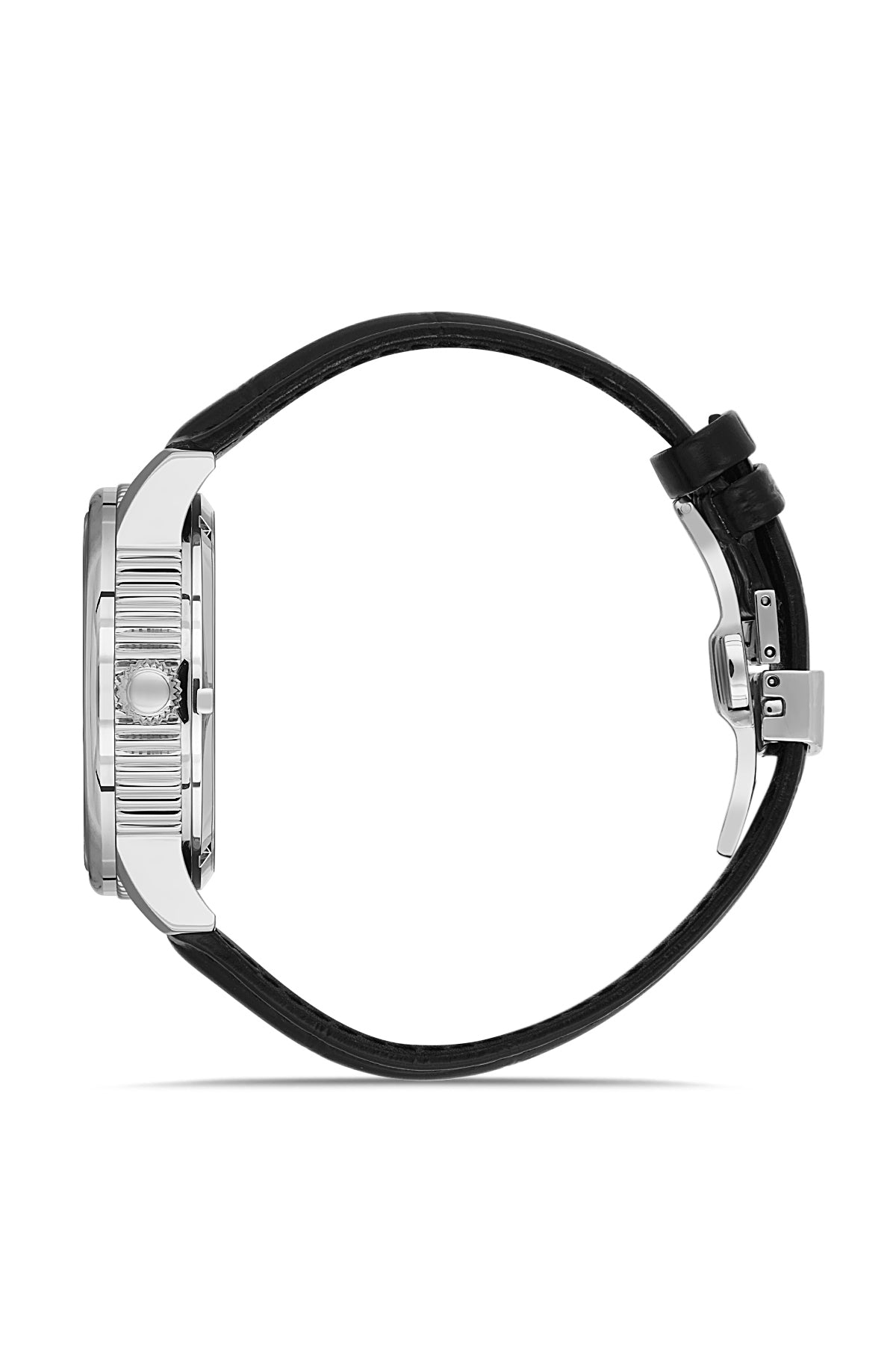 RMS Black Dial Silver Coated Men's Watch - RMS.1.AG1640.02